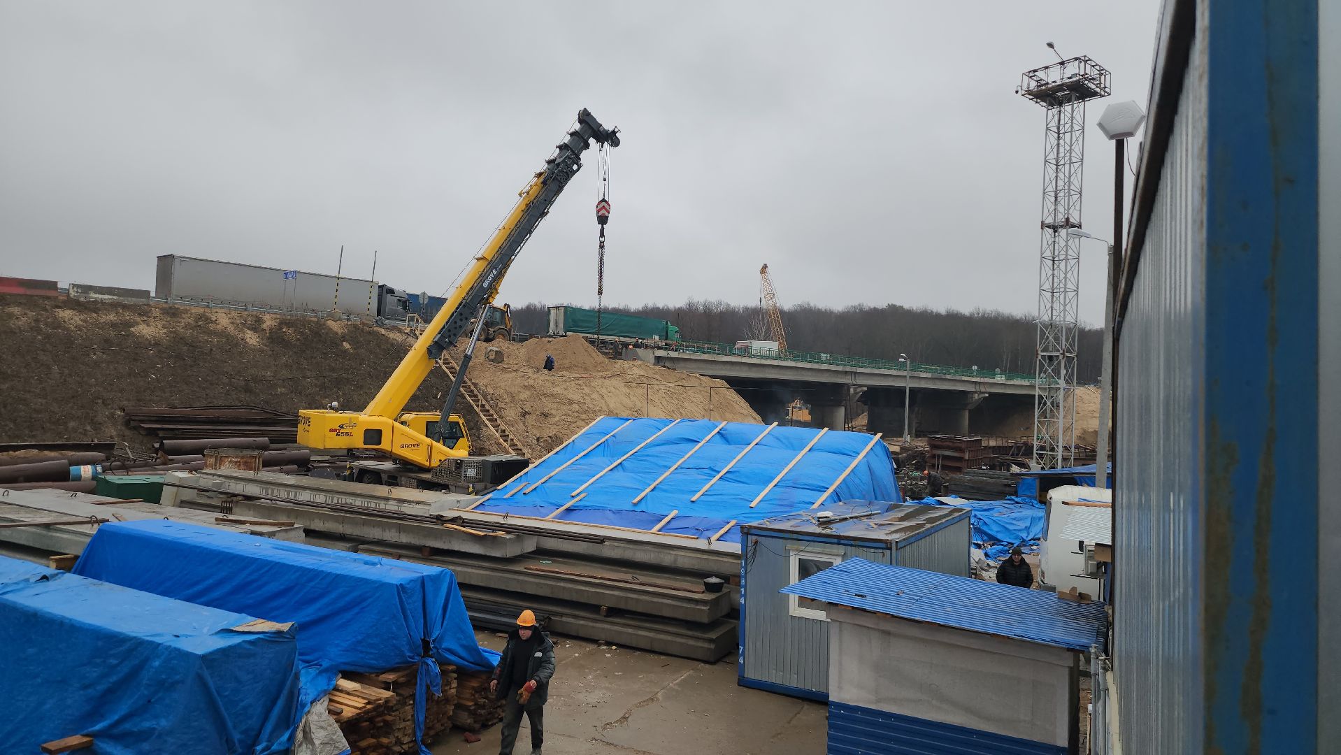 серпухов, мост через нару, река Нара, строительство моста, федеральная трасса А108,