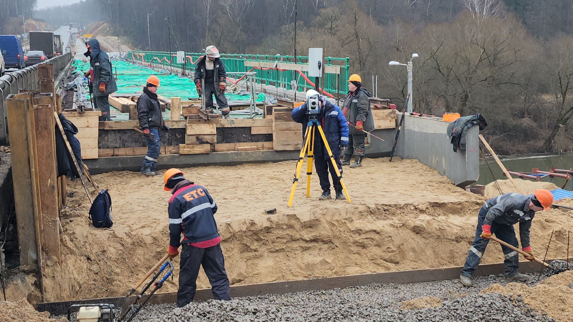 серпухов, мост через нару, река Нара, строительство моста, федеральная трасса А108,