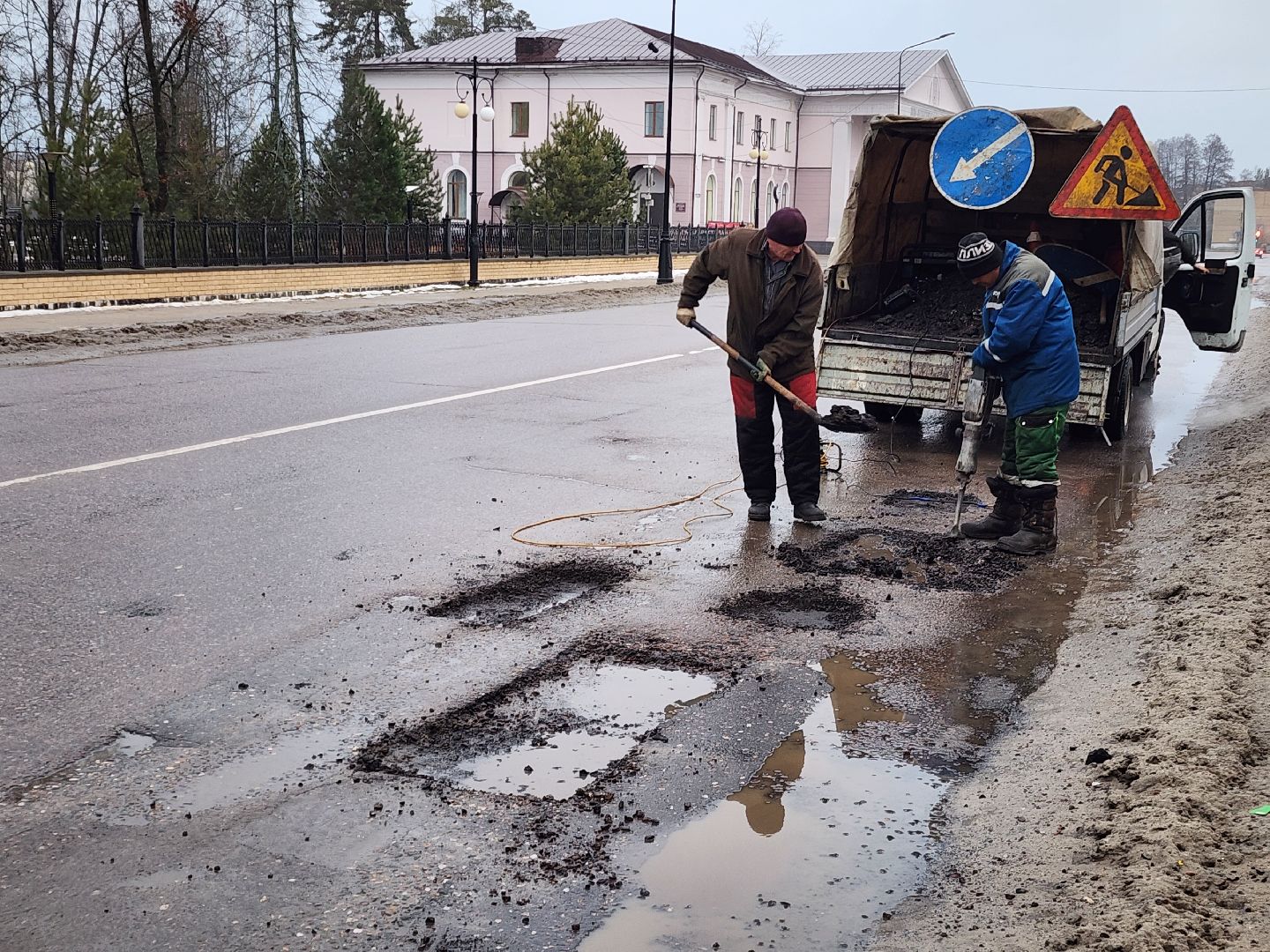ямочный ремонт, асфальтирование, благоустройство, вертикалки,