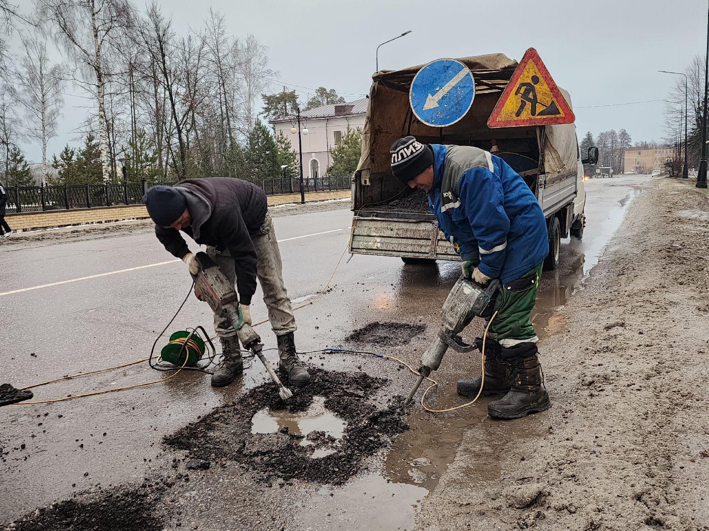 ямочный ремонт, асфальтирование, благоустройство, вертикалки,