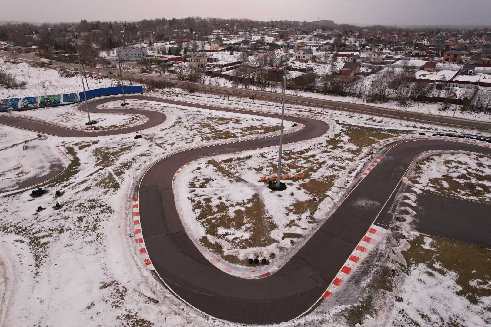 видео с коптера, дмитров, картодром маяк,