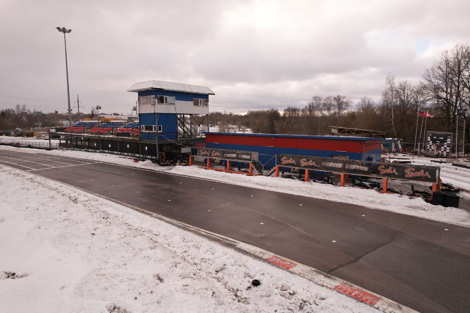 видео с коптера, дмитров, картодром маяк,