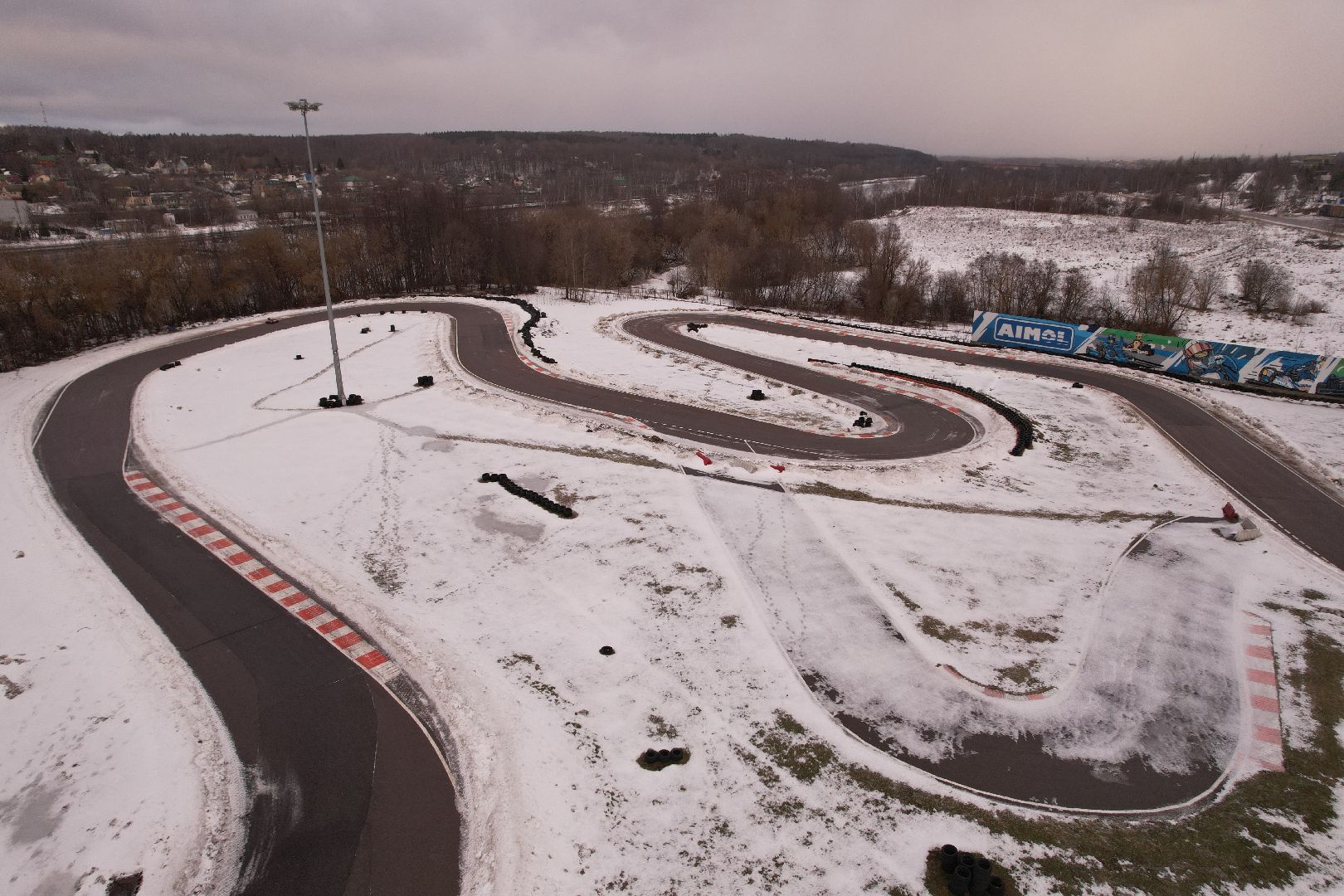 видео с коптера, дмитров, картодром маяк,