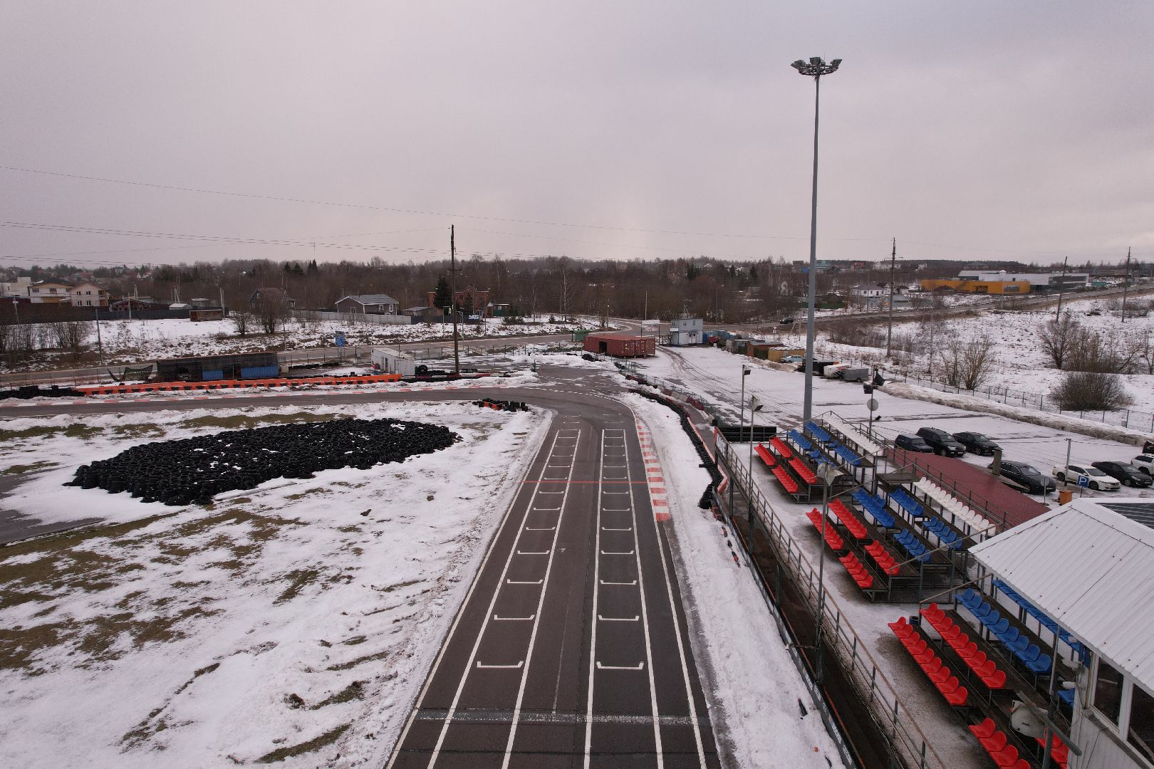 видео с коптера, дмитров, картодром маяк,