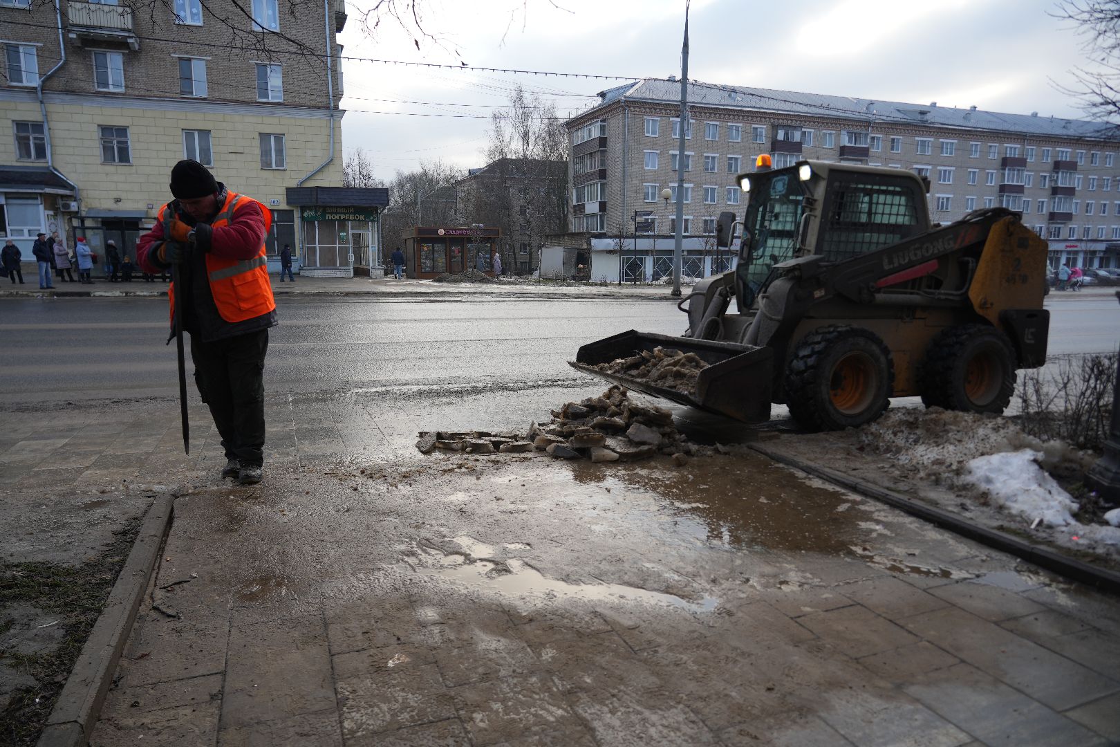сергиев посад, благоустройство, снег, уборка улиц, вертикалка,