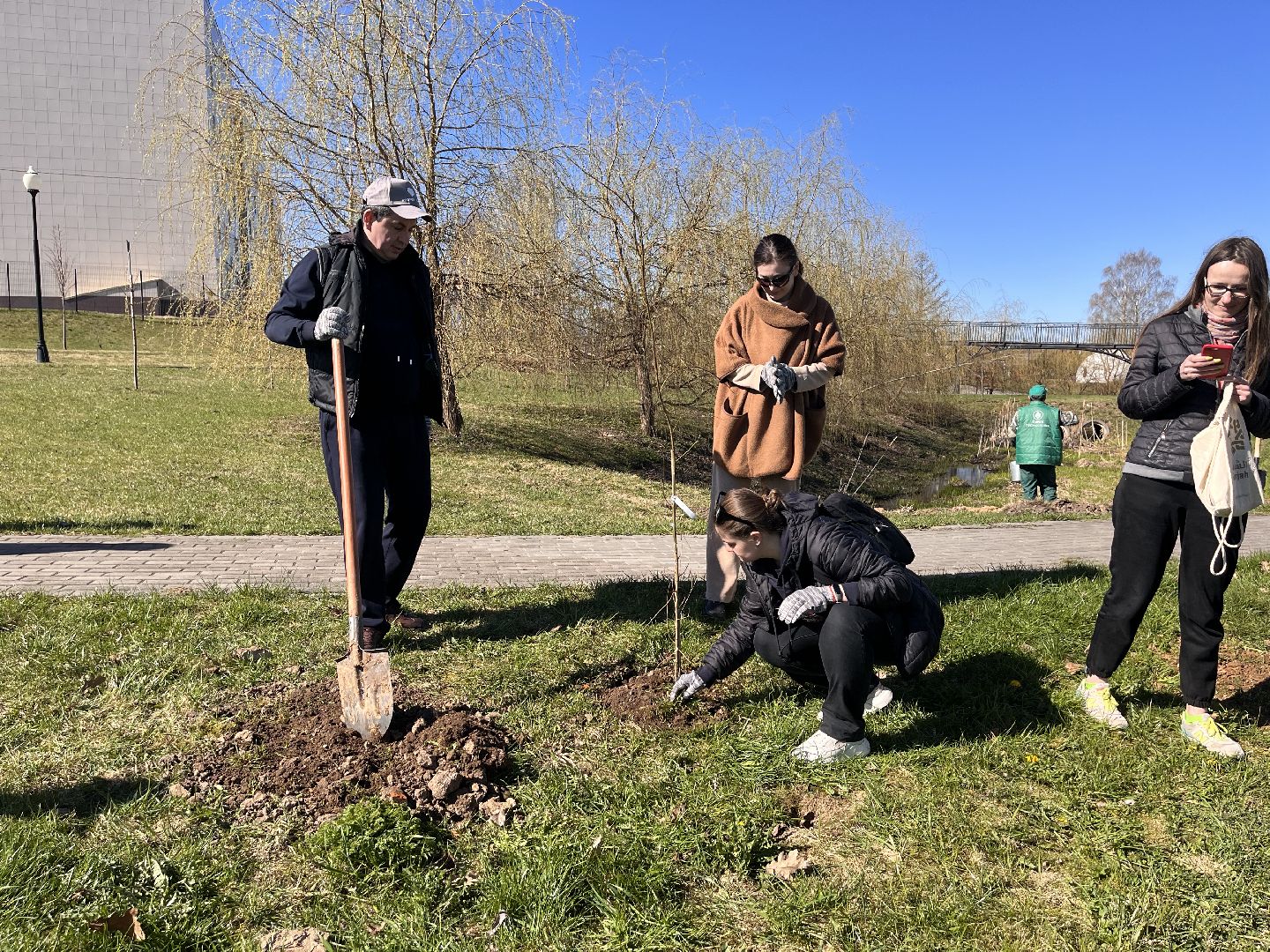 Шаховская, субботник, парк, саженцы