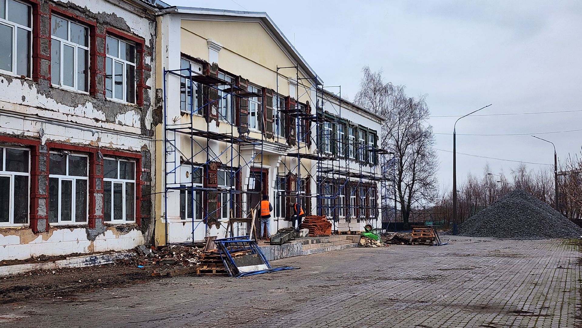капитальный ремонт, строительство, центр образования, рабочий поселок Обухово, Богородский городской округ, вертикалки,