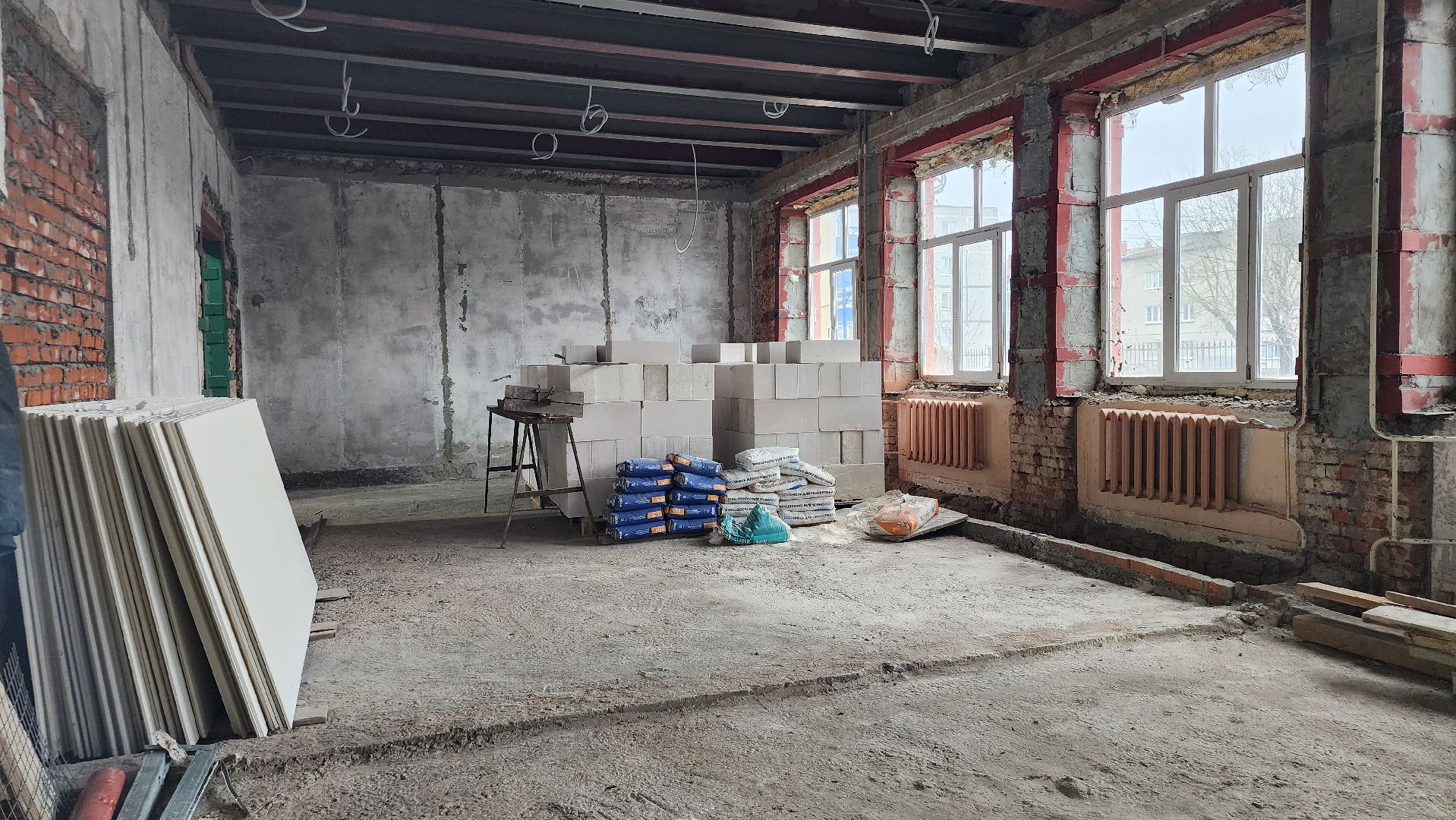 капитальный ремонт, строительство, центр образования, рабочий поселок Обухово, Богородский городской округ, вертикалки,