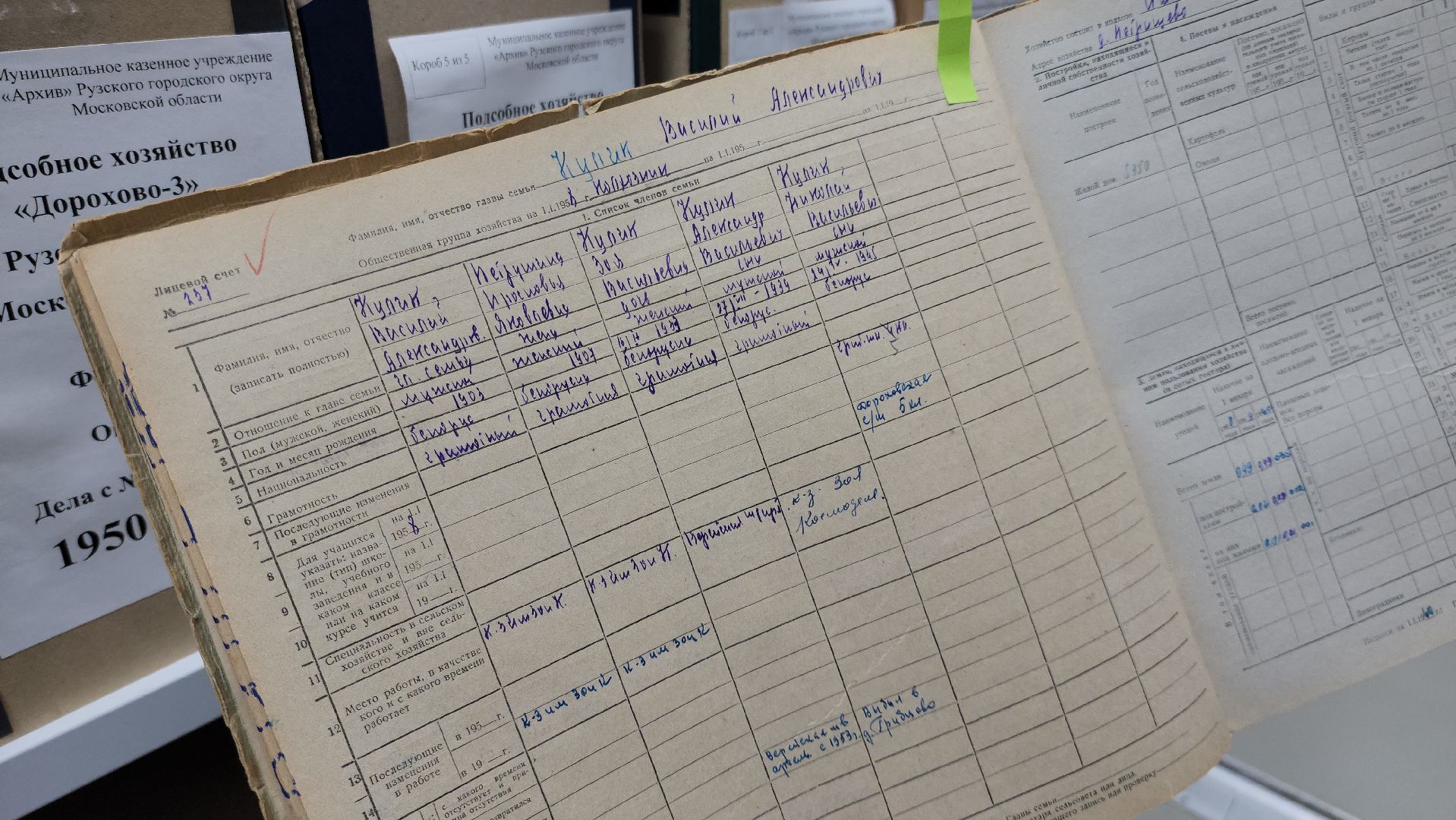 Руза, Архив, рузский муниципальный округ, Почетный архивист,