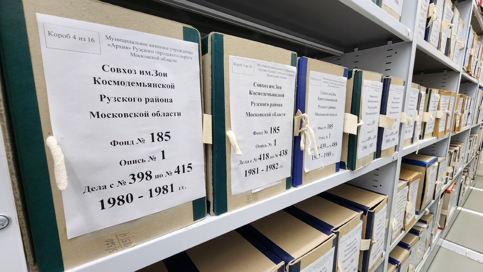 Руза, Архив, рузский муниципальный округ, Почетный архивист,