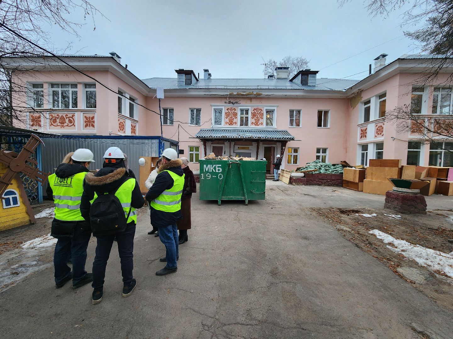 Чехов, улица Монтажная, детский сад 17, капитальный ремонт, реконструкция, комиссия, проверка, инспекция, качество работ, сроки, объем работ, демонтаж, глава округа михаил собакин, вертикалки,