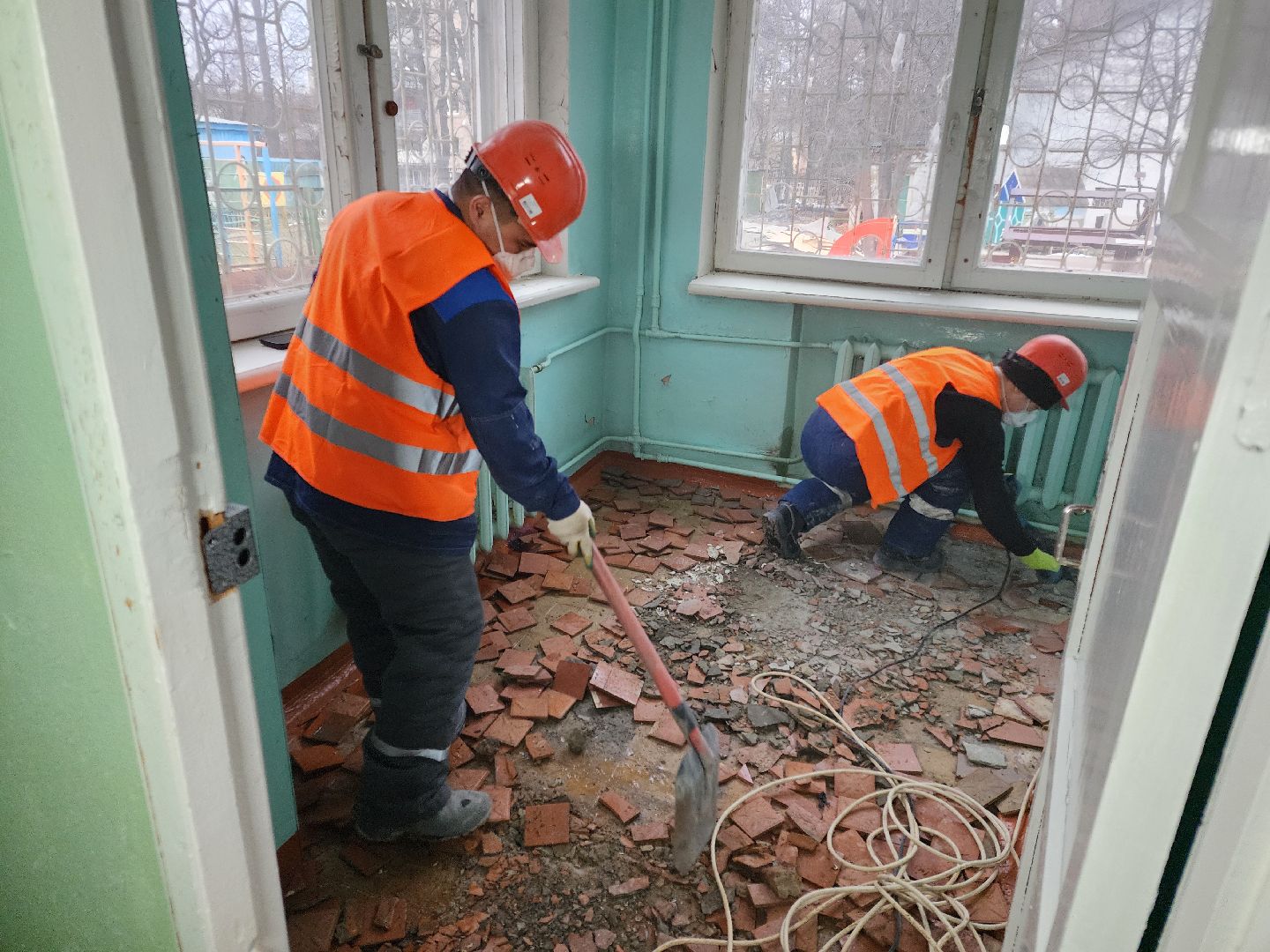 Чехов, улица Монтажная, детский сад 17, капитальный ремонт, реконструкция, комиссия, проверка, инспекция, качество работ, сроки, объем работ, демонтаж, глава округа михаил собакин, вертикалки,