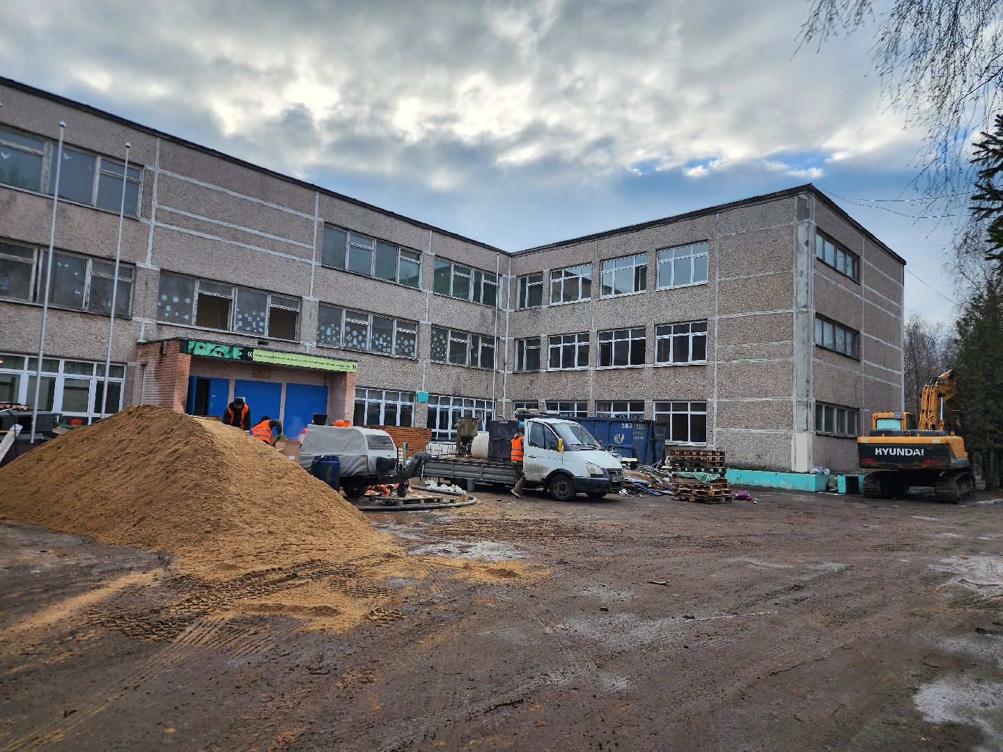 фрязино, капитальныей ремонт, школа, гимназия, вертикалки,