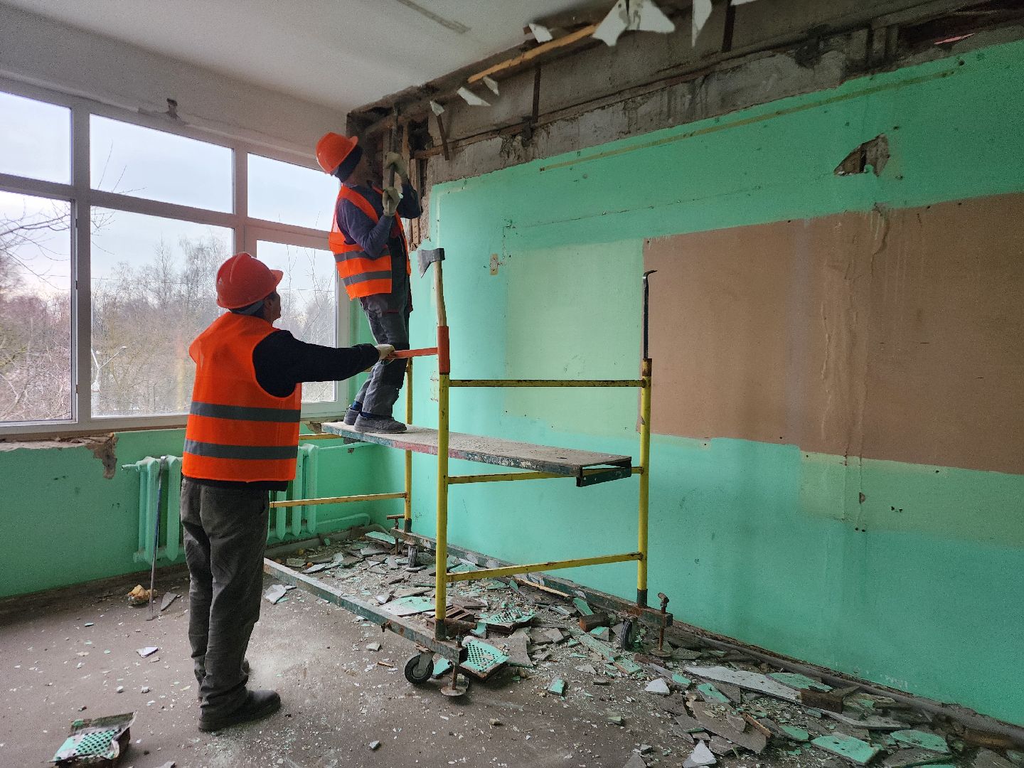 фрязино, капитальныей ремонт, школа, гимназия, вертикалки,