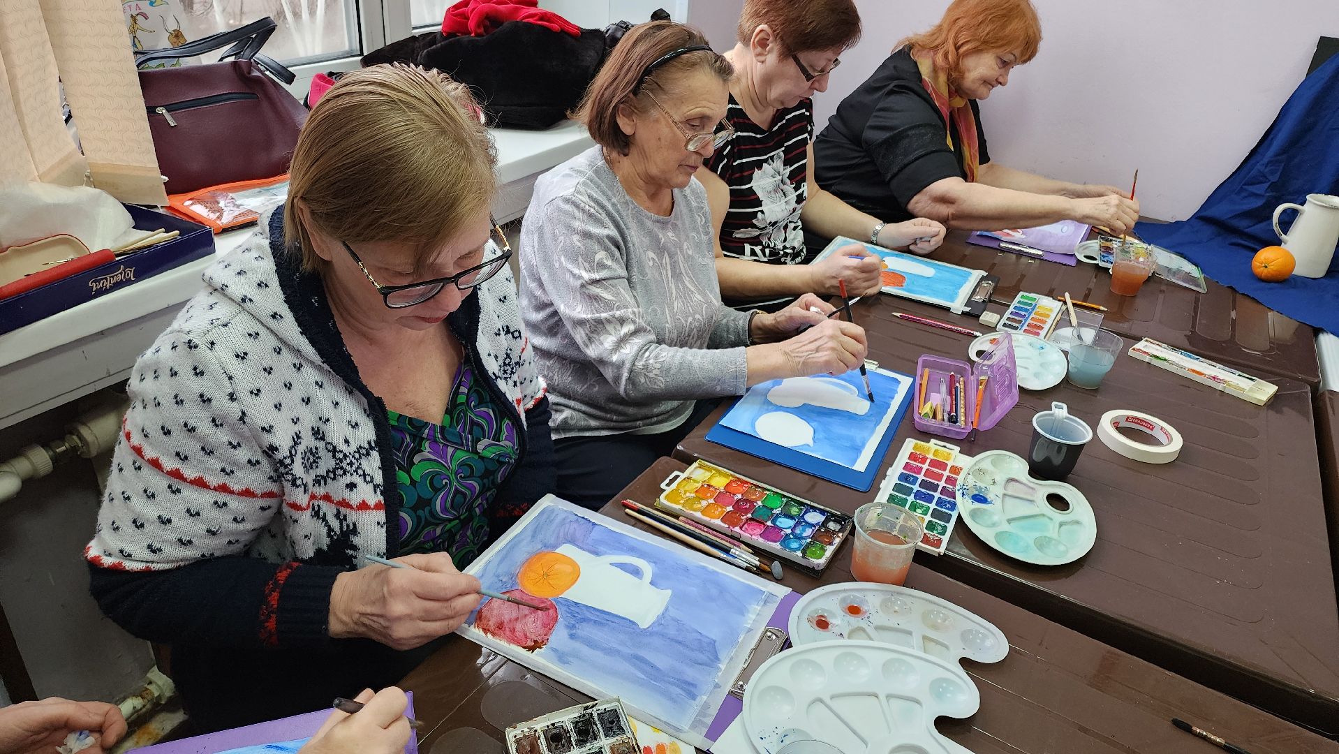 кашира, рисование, активное долголетие, кружок, натюрморт, вертикалки,