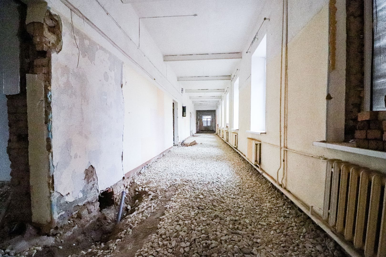 Клин, общество, строительство, ремонт школы, вертикалки,