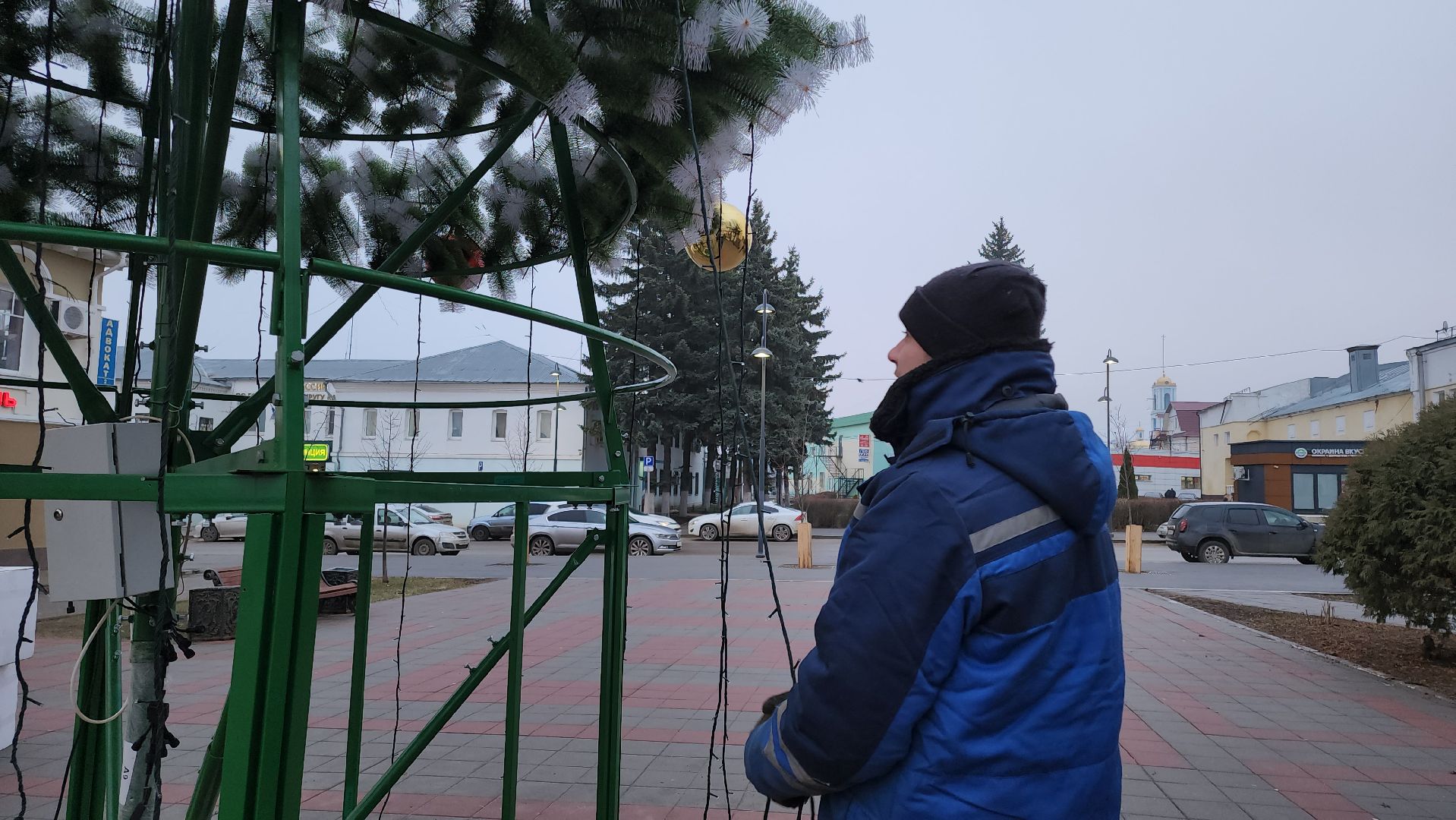 кашира, новогодняя елка, украшения, благоустройство, демонтаж, вертикалки,