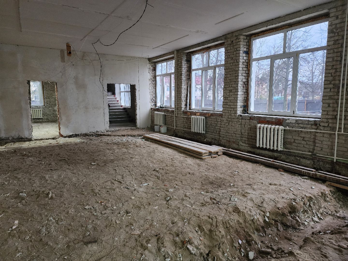 школа, стройка, дети, родители,