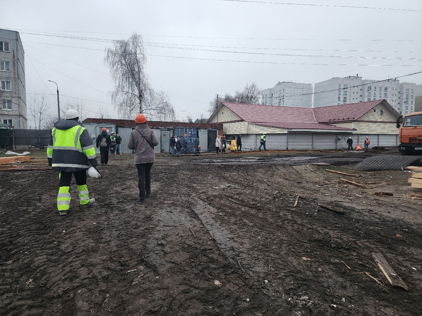 школа, стройка, дети, родители,