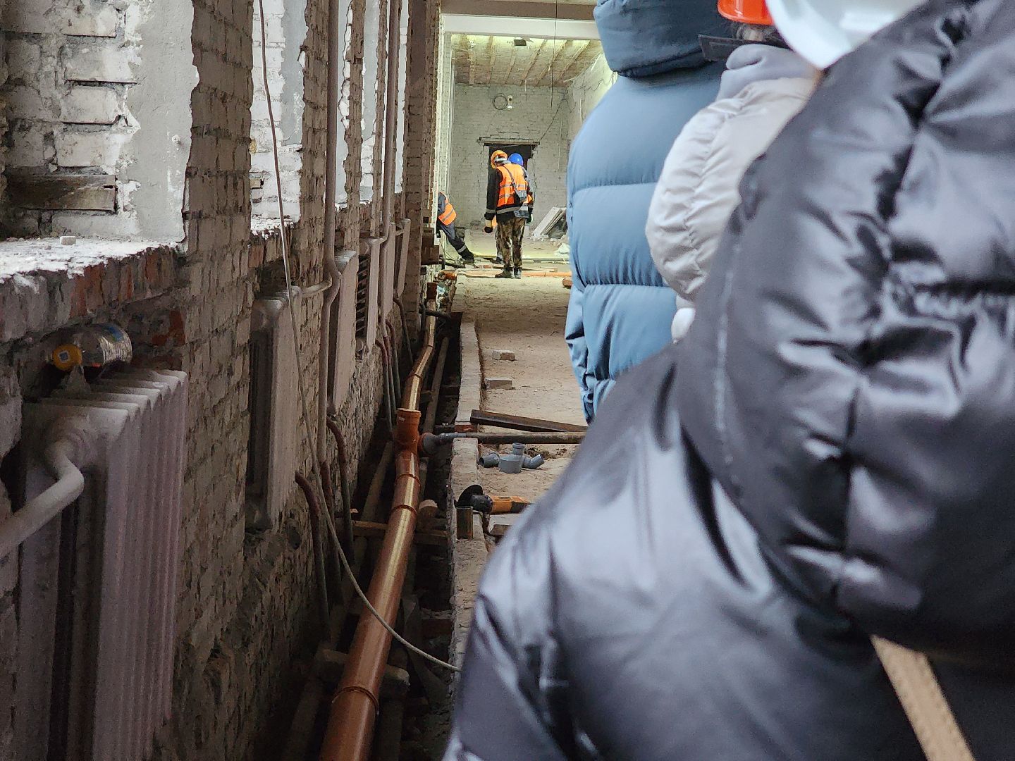 школа, стройка, дети, родители,