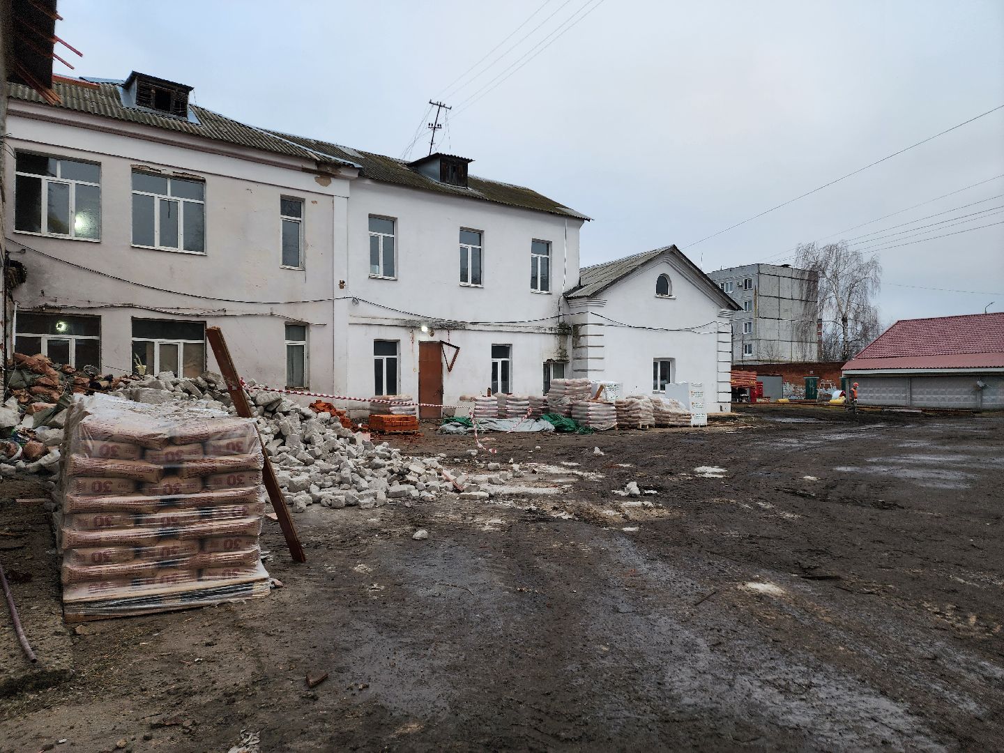 школа, стройка, дети, родители,