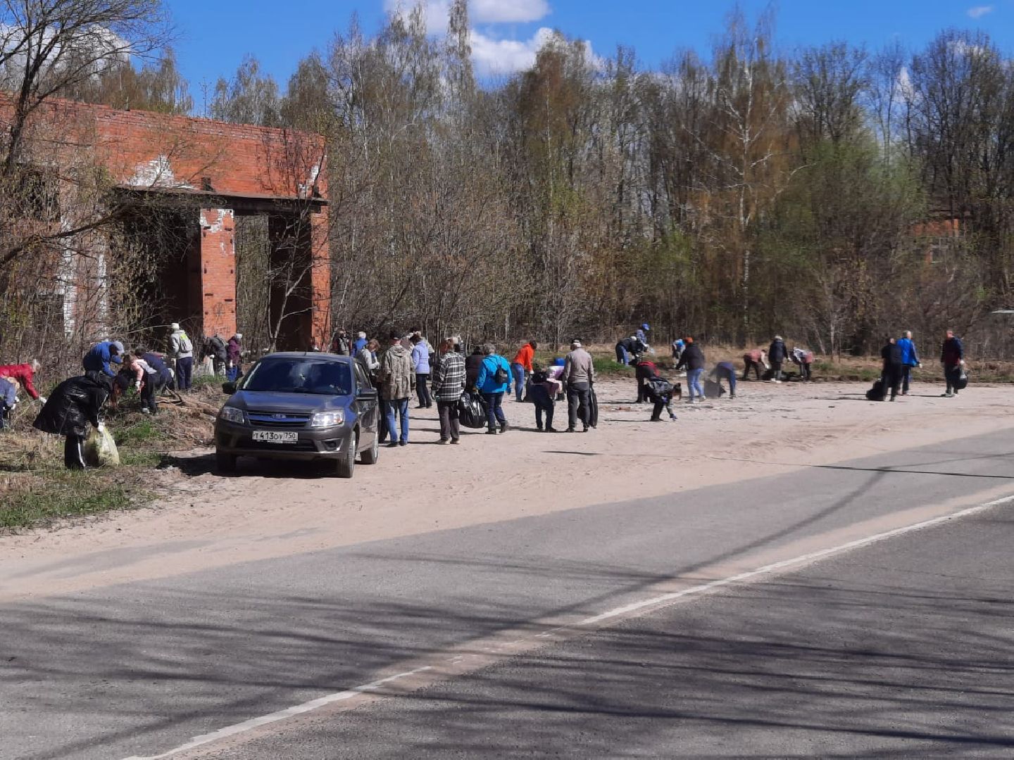 Пущино, субботник, уборка улиц