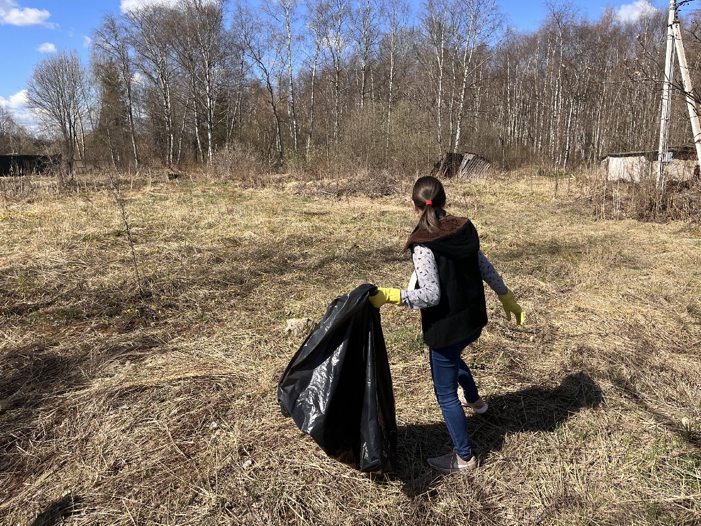 Шаховская, субботник, уборка