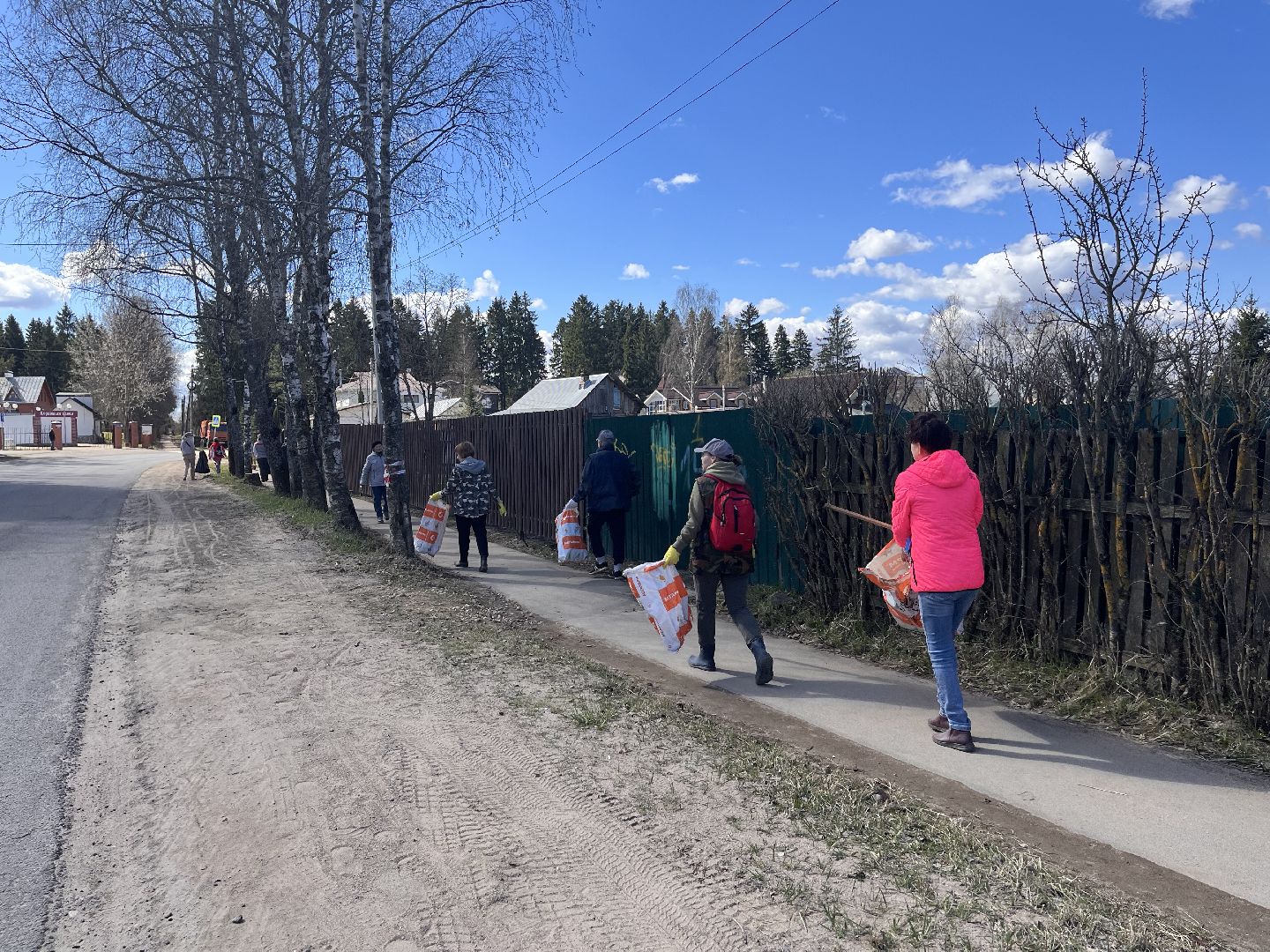 Шаховская, субботник, уборка