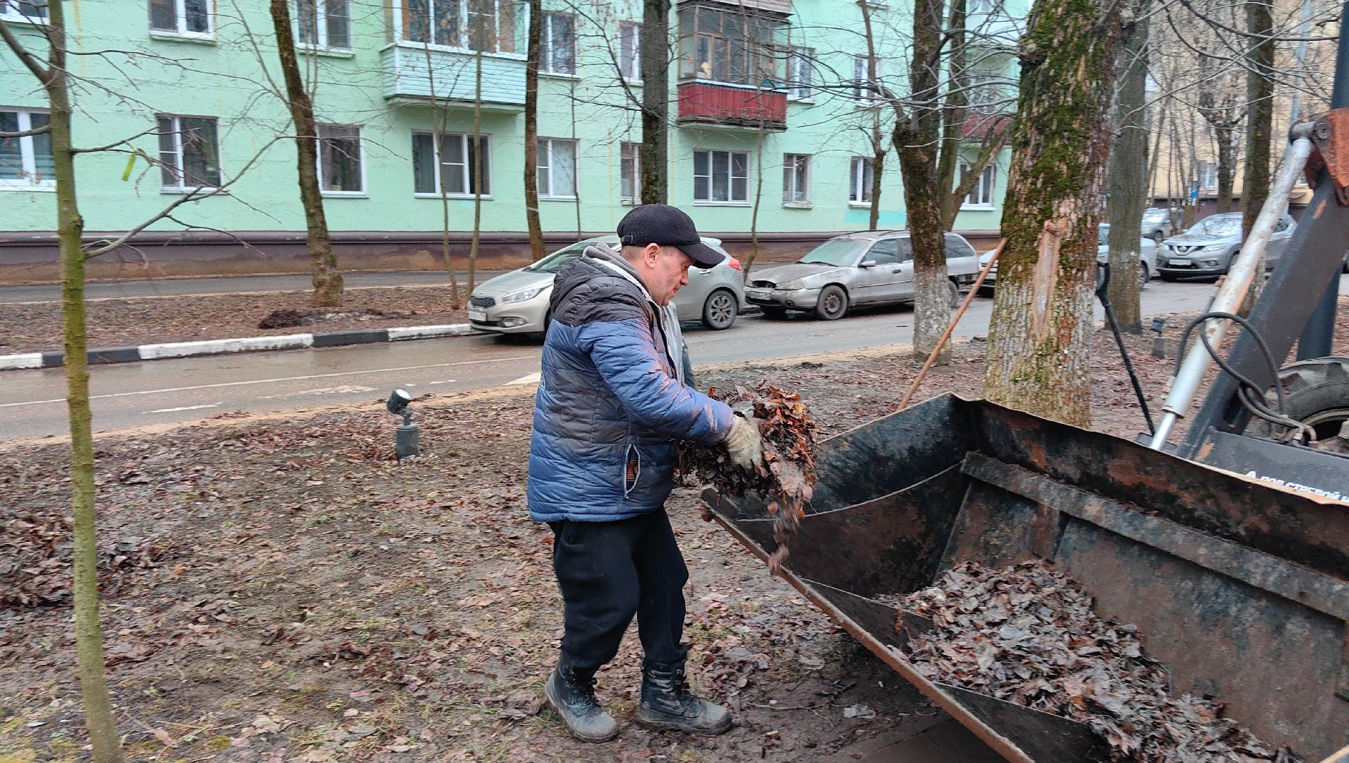 территория, уборка, дороги, листва, трактор, вертикалки,