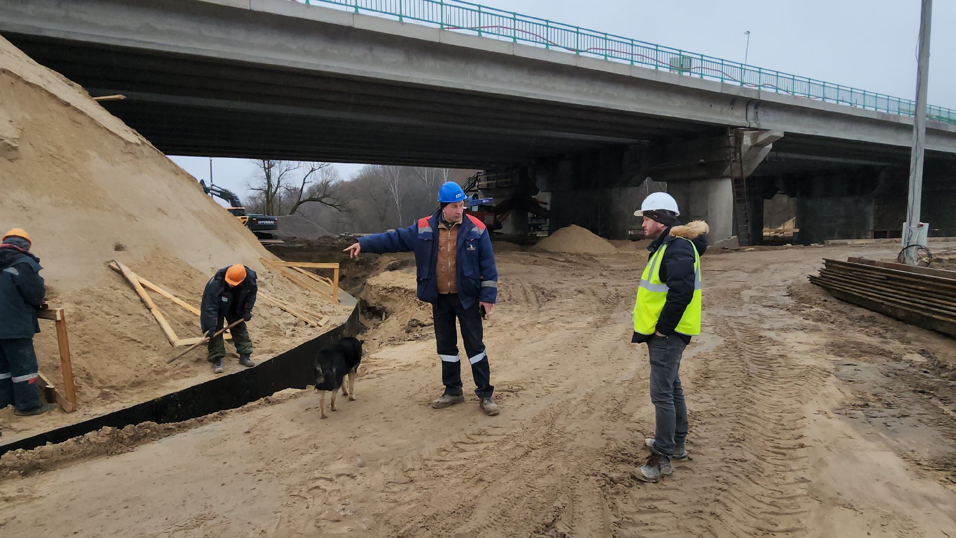 серпухов, федеральная трасса А108, мост через реку Нара, строительство моста, дороги, вертикалка,