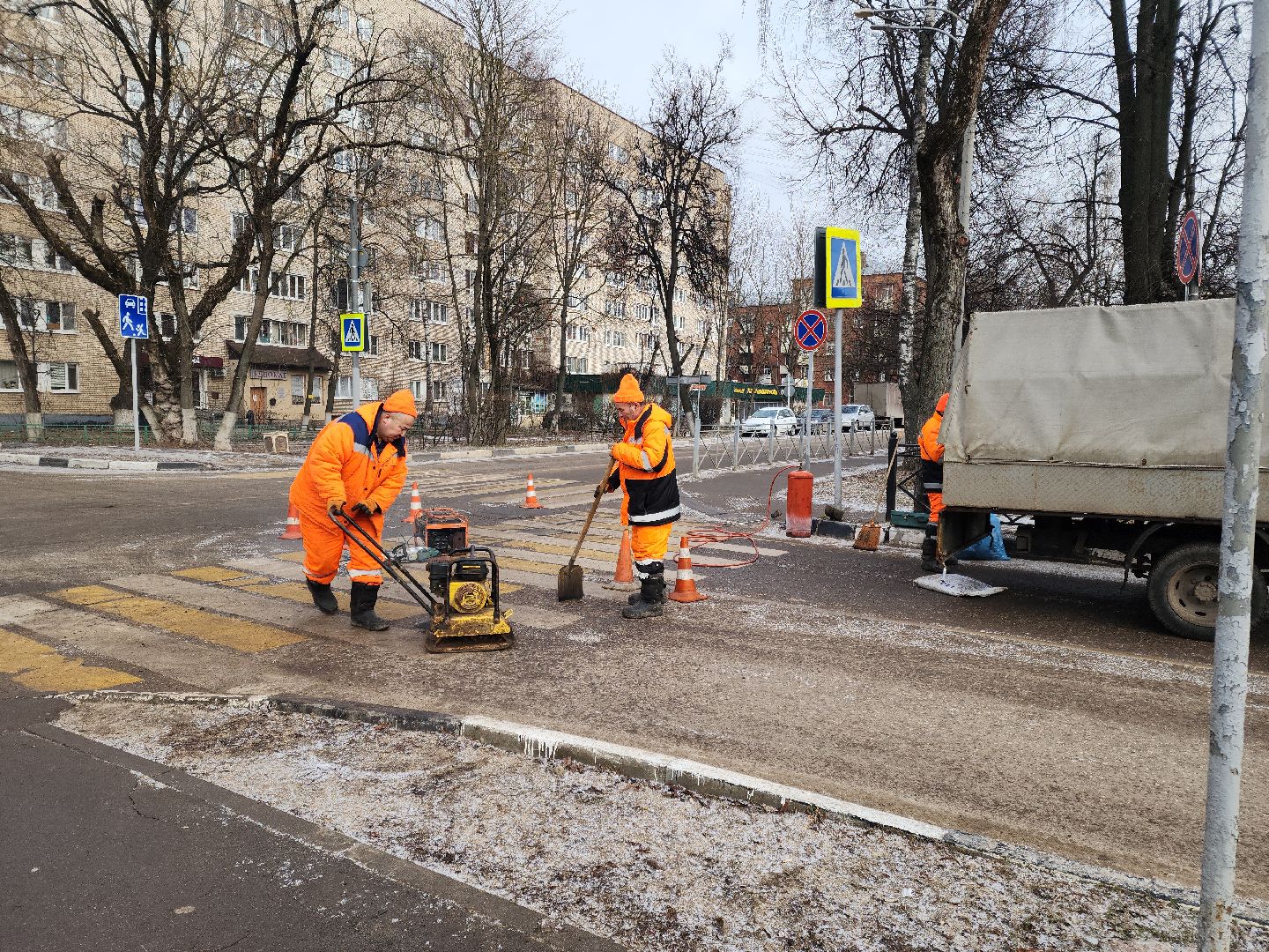 Подольск, Ямочный ремонт, Большая Зеленовская, Ремонт дорог, вертикалки,