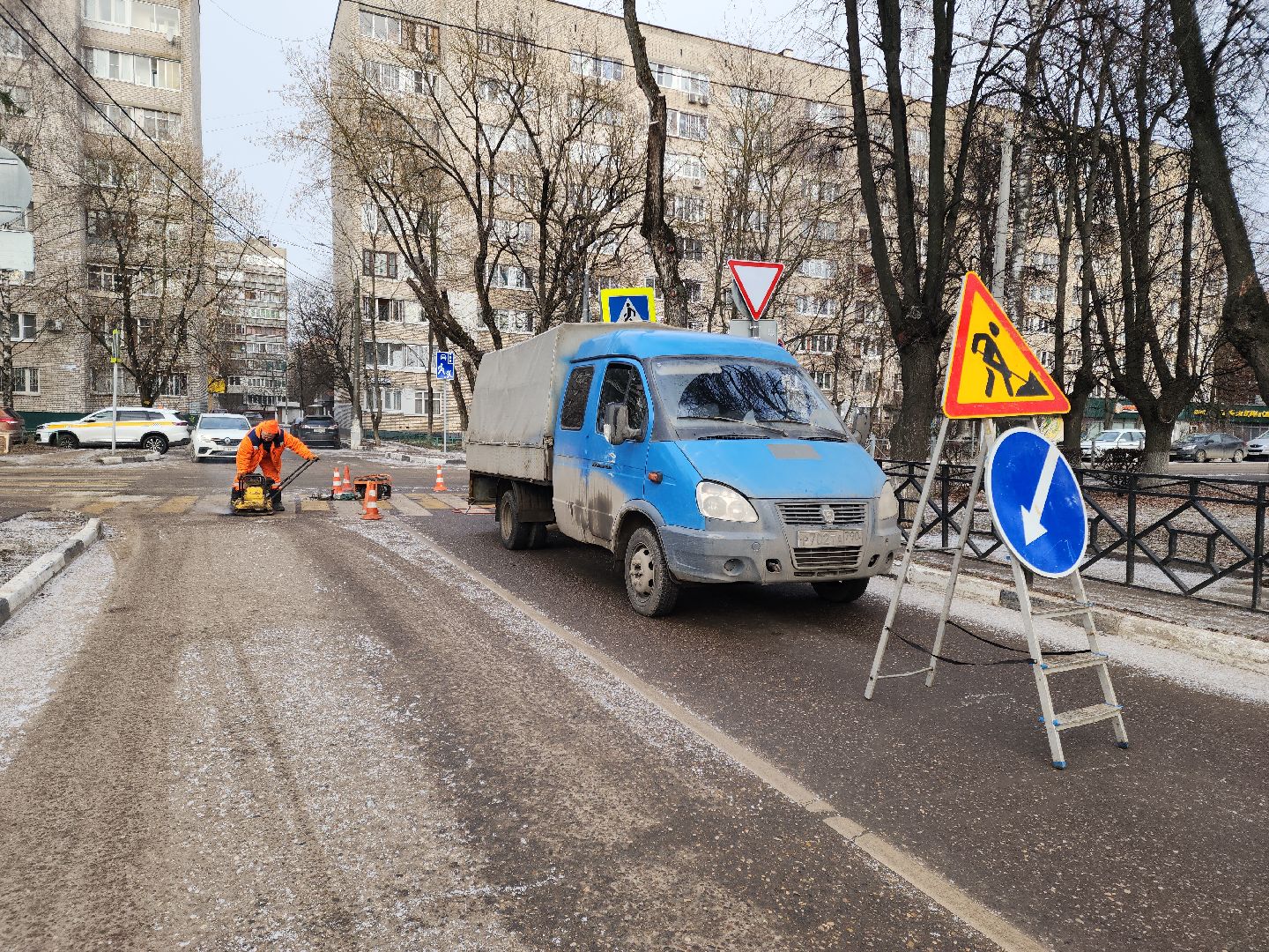 Подольск, Ямочный ремонт, Большая Зеленовская, Ремонт дорог, вертикалки,