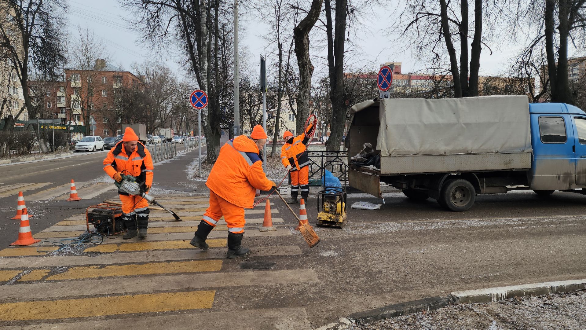 Подольск, Ямочный ремонт, Большая Зеленовская, Ремонт дорог, вертикалки,