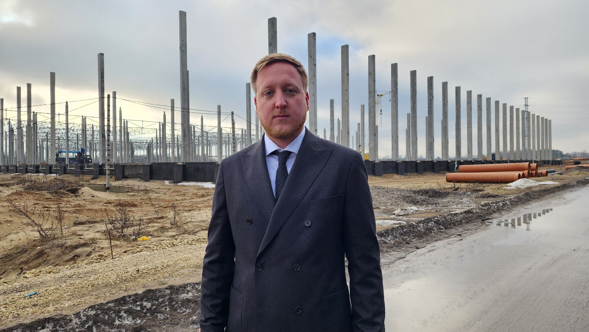 складской комплекс, Атлант-парк, строительство, рабочий поселок Обухово, Богородский городской округ, вертикалки,