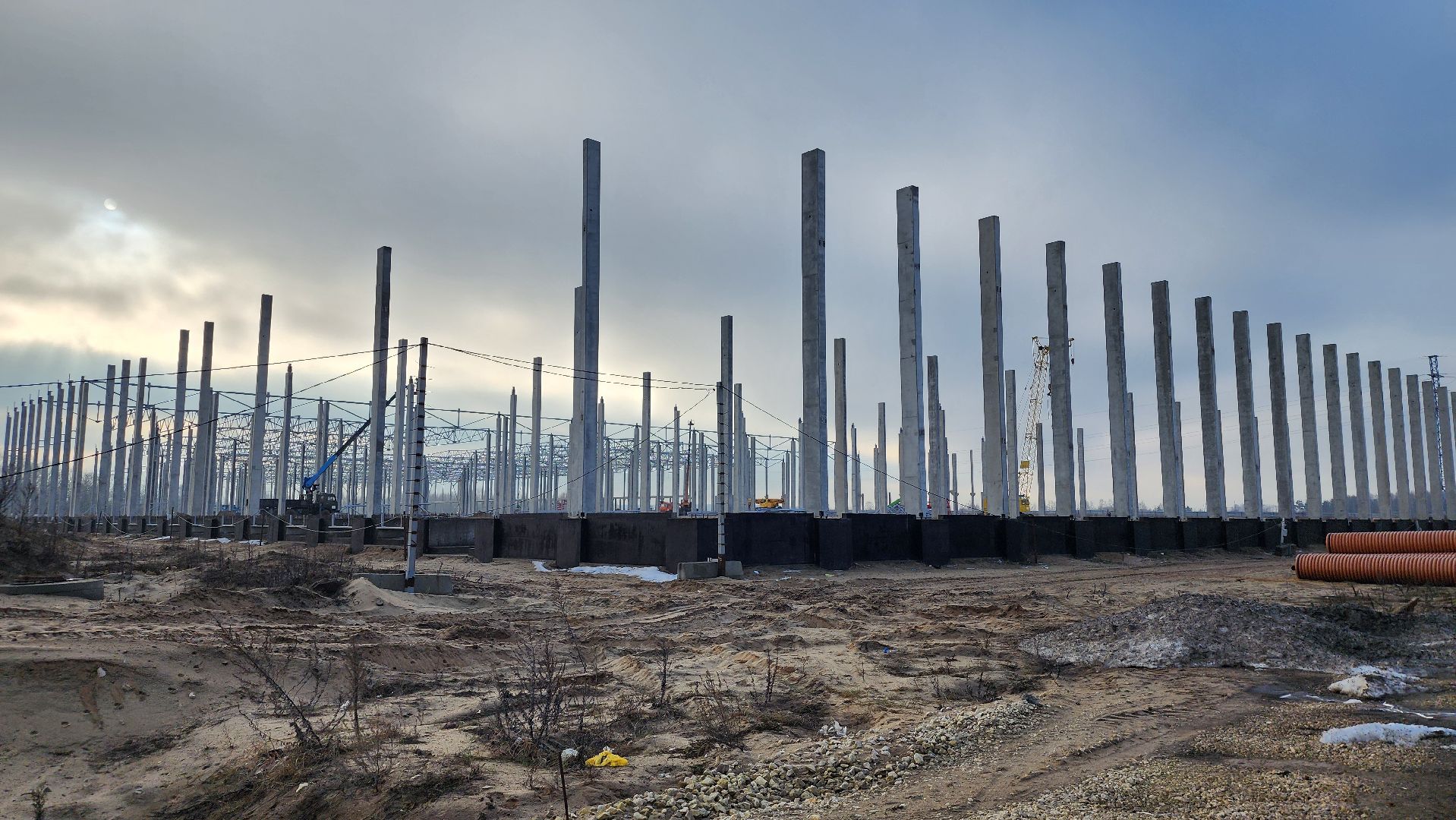 складской комплекс, Атлант-парк, строительство, рабочий поселок Обухово, Богородский городской округ, вертикалки,