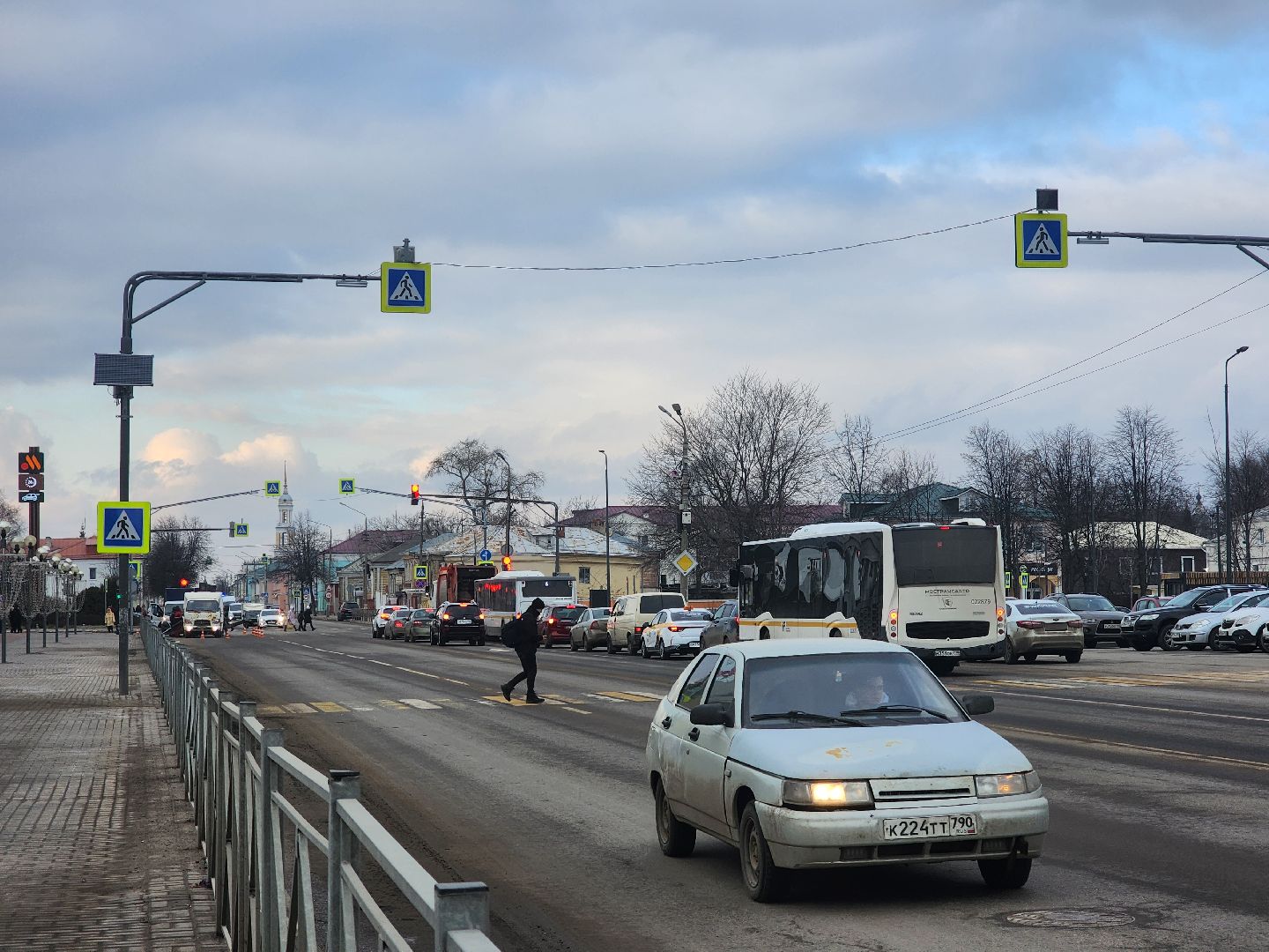 Коломна, дороги, пешеходный переход,