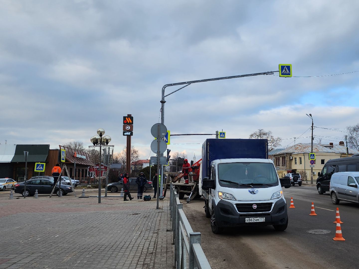 Коломна, дороги, пешеходный переход,