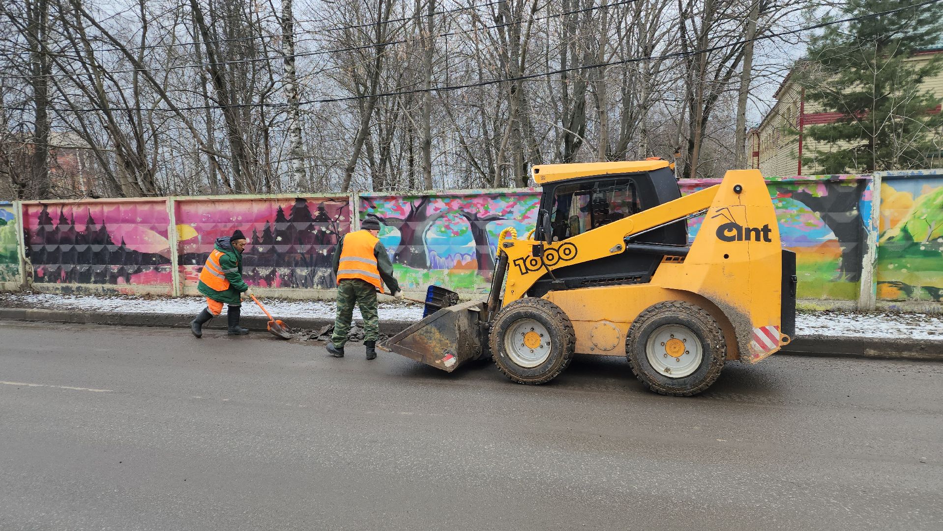 вертикалки, ивантеевка, уборка мусора, коммунальная служба, пушкинский, рабочие,