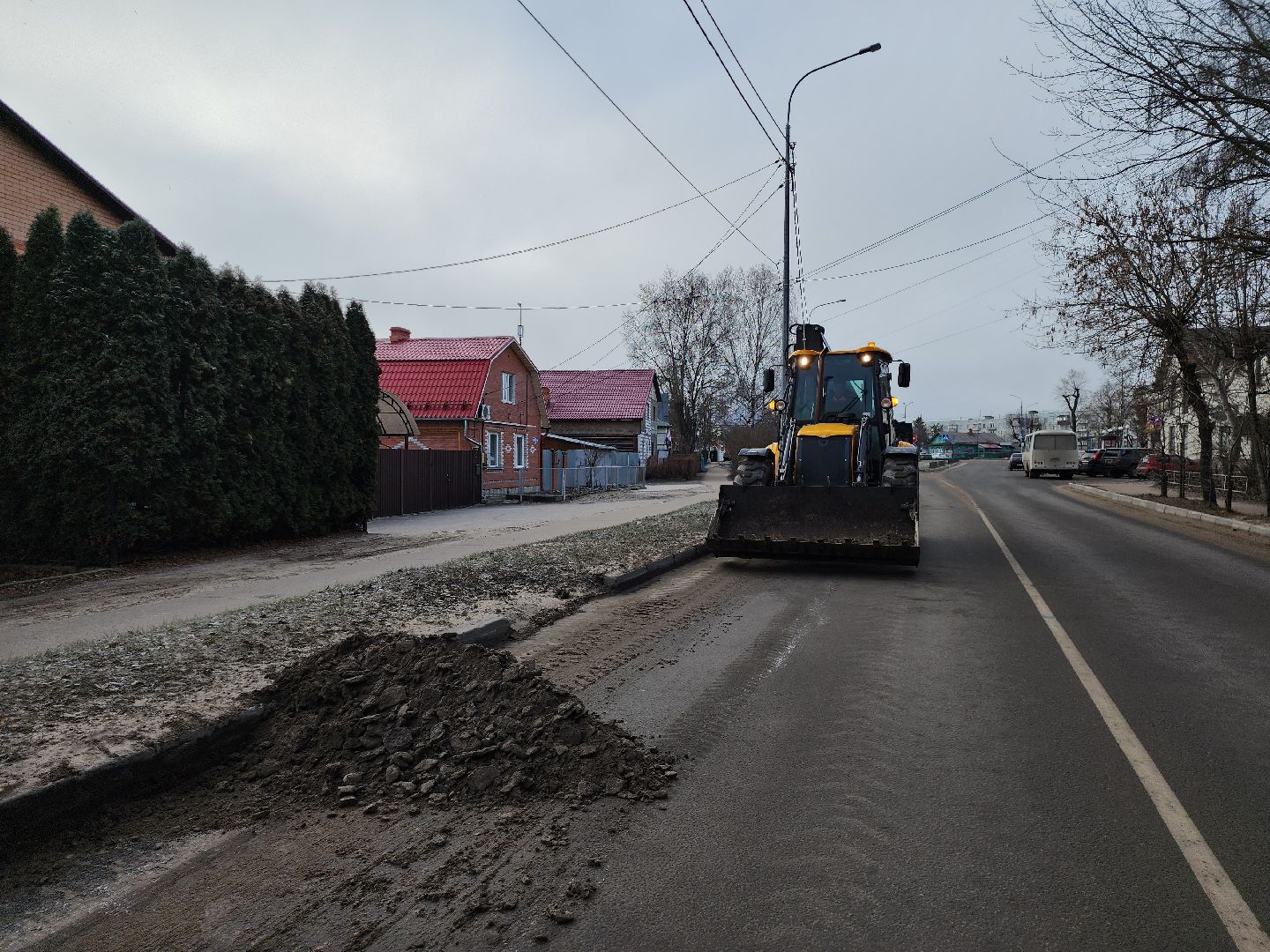 серпухов, подмосковье, уборка дороги,