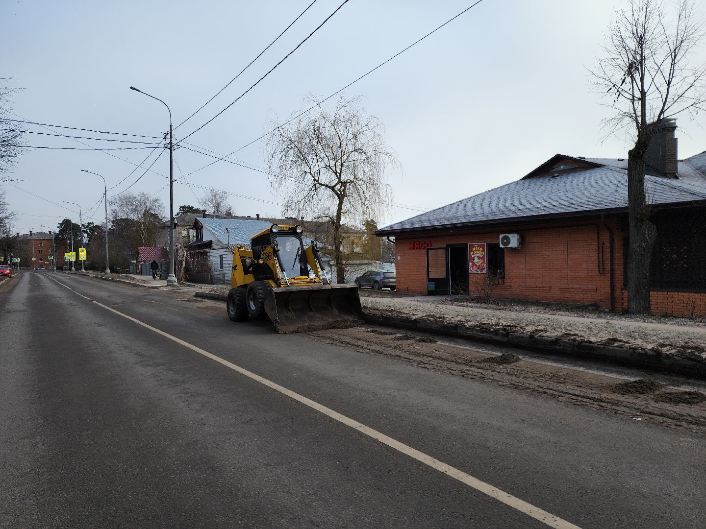 серпухов, подмосковье, уборка дороги,