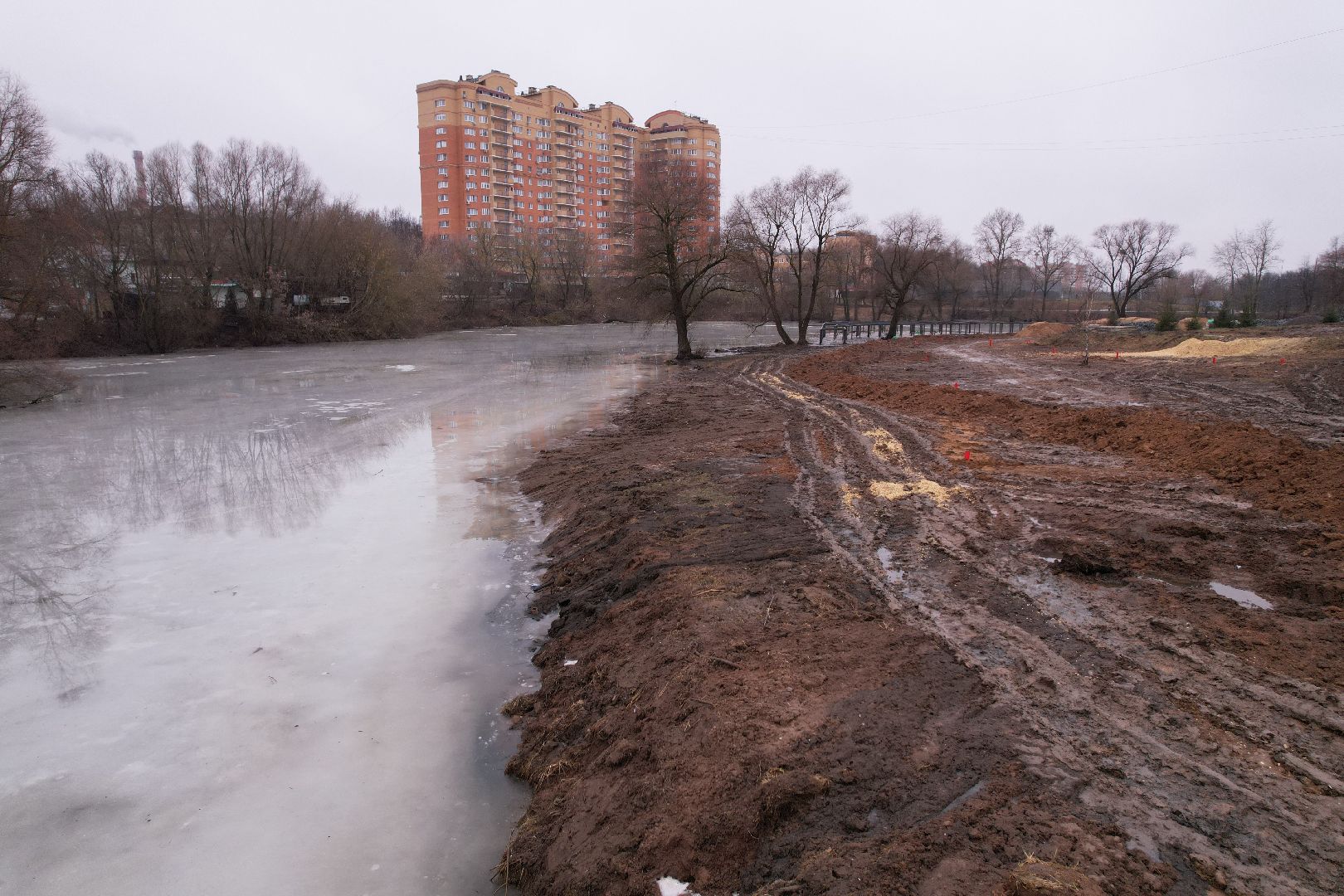 видео с коптера, чехов, благоустройство,