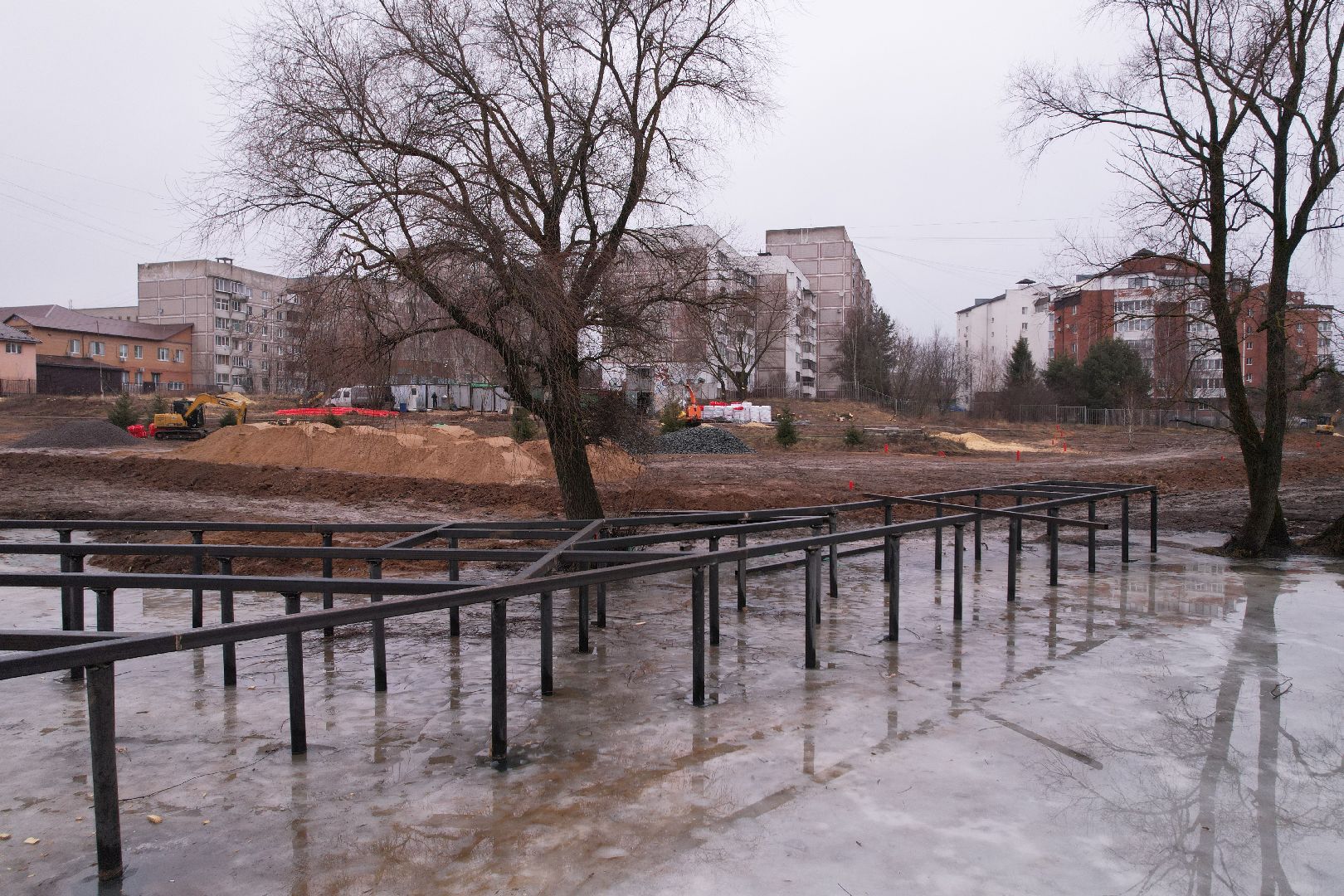видео с коптера, чехов, благоустройство,