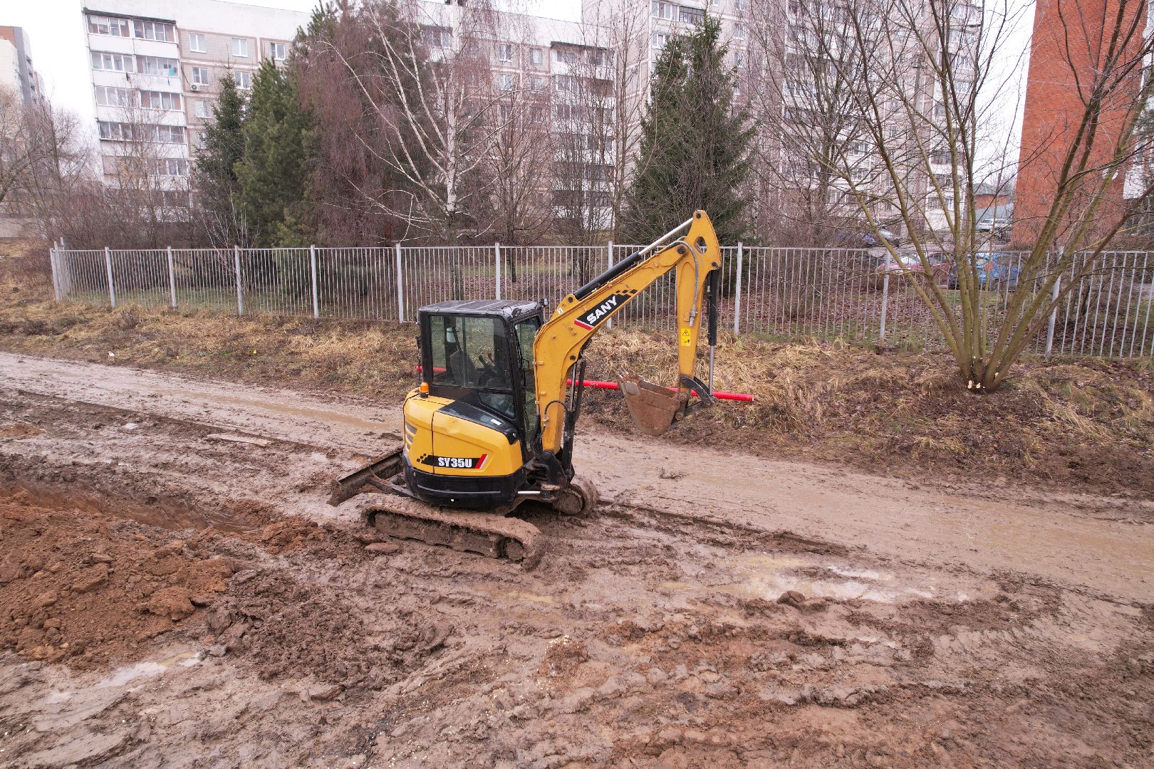 видео с коптера, чехов, благоустройство,
