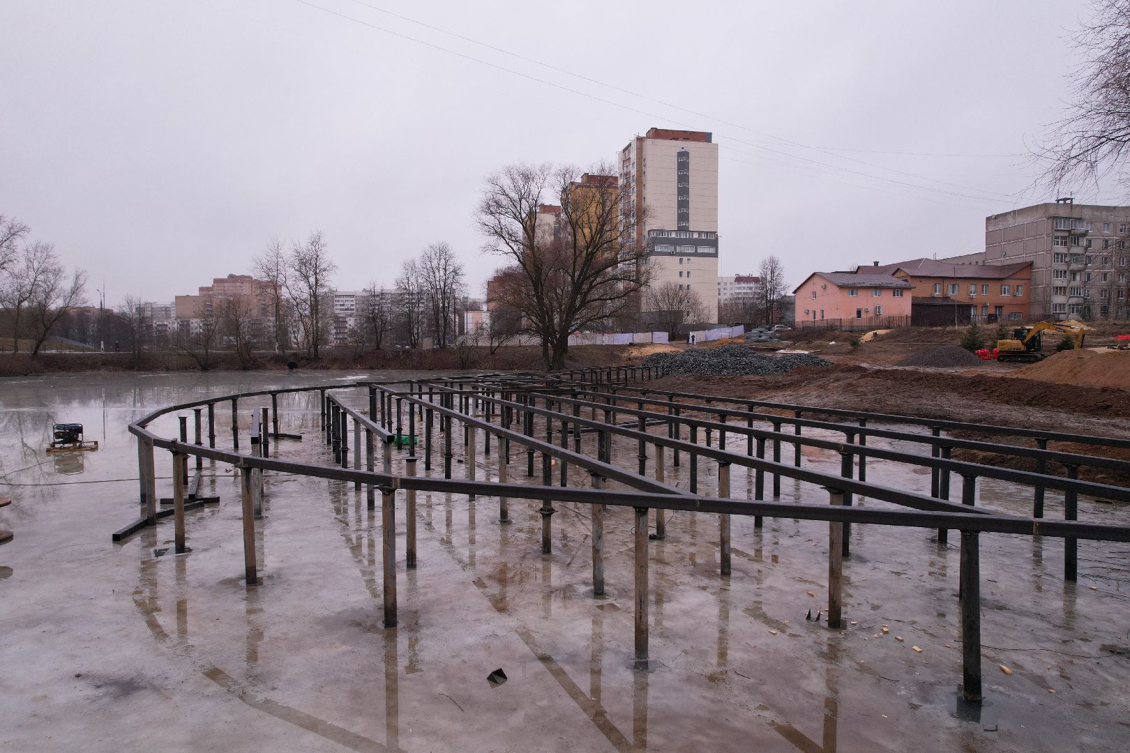 видео с коптера, чехов, благоустройство,