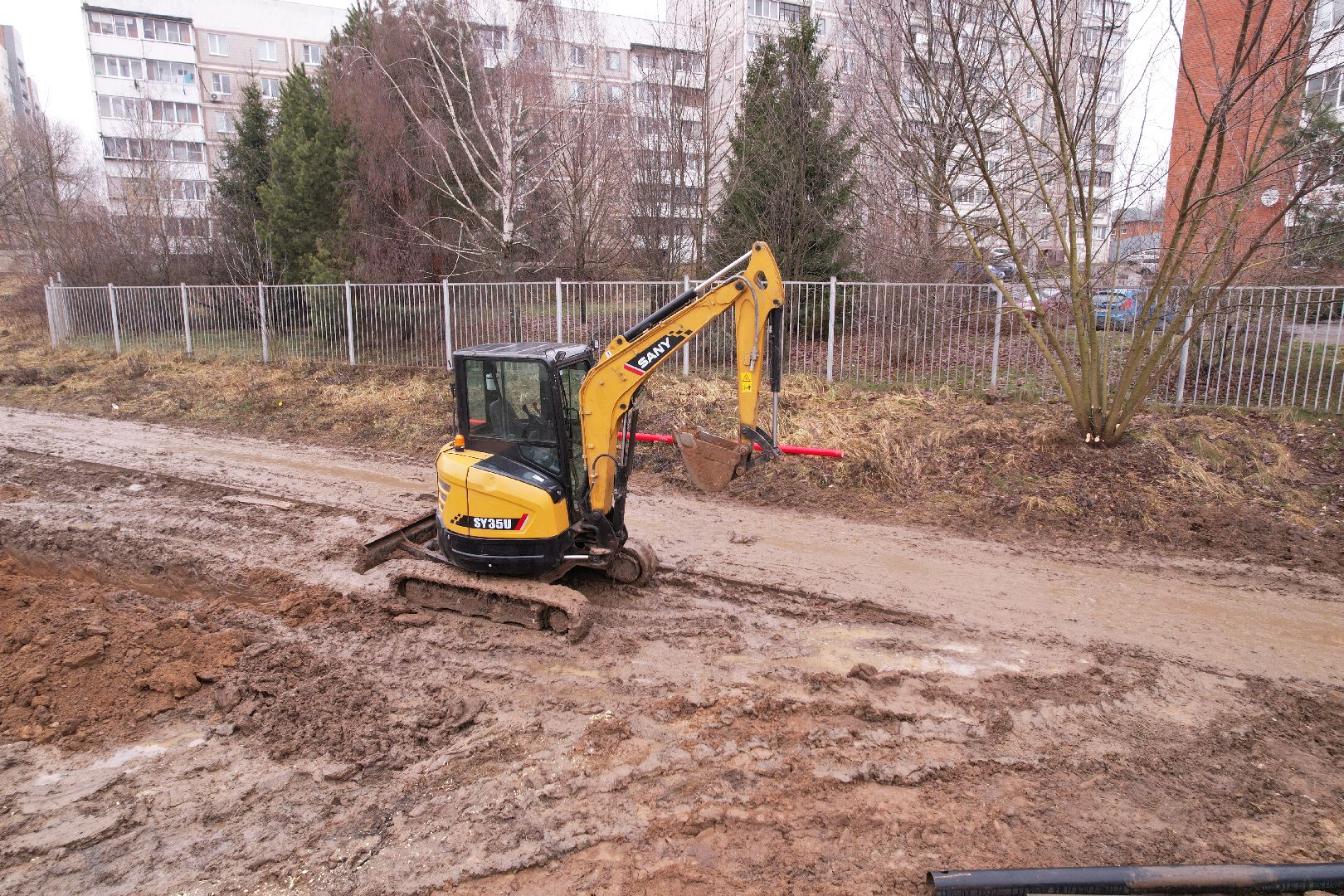 видео с коптера, чехов, благоустройство,
