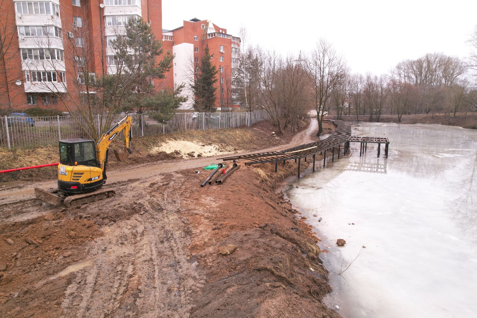 видео с коптера, чехов, благоустройство,