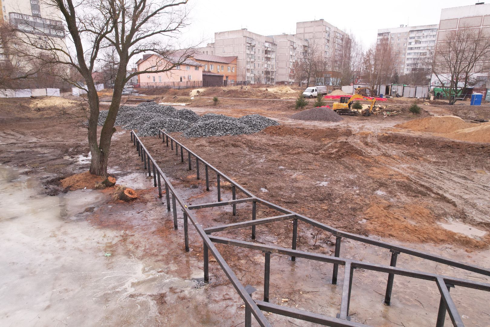 видео с коптера, чехов, благоустройство,