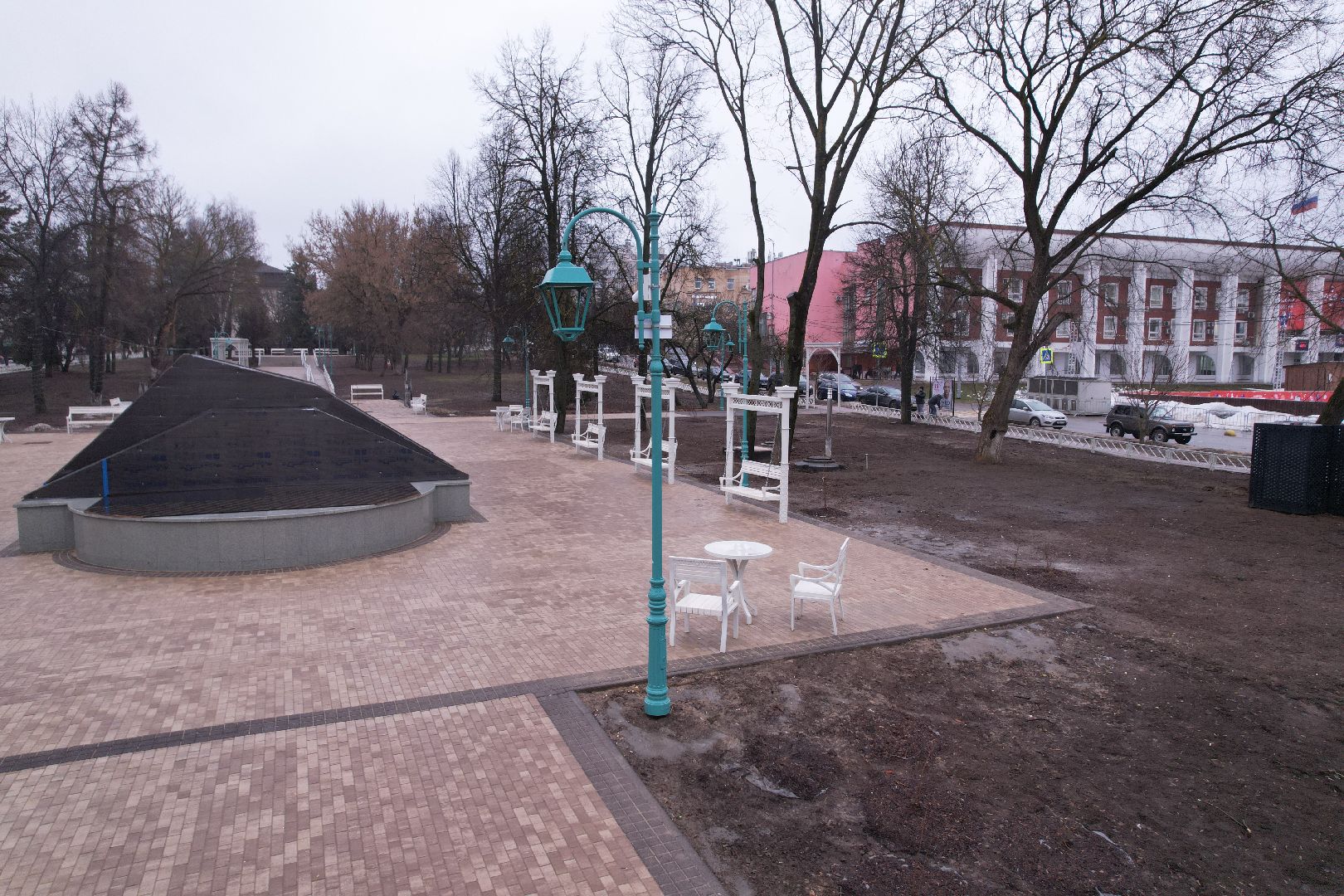 видео с коптера, чехов благоустройство,