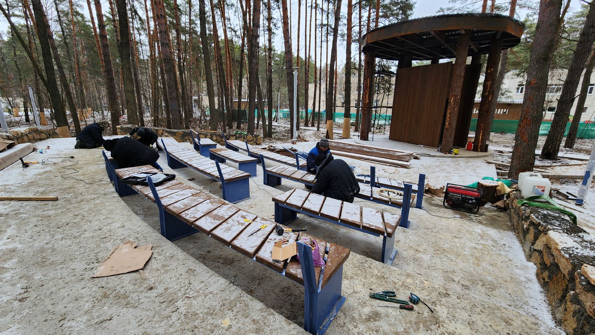 парк сказка, протвино, сцена под открытым небом, амфитеатр, благоустройство, вертикалки,