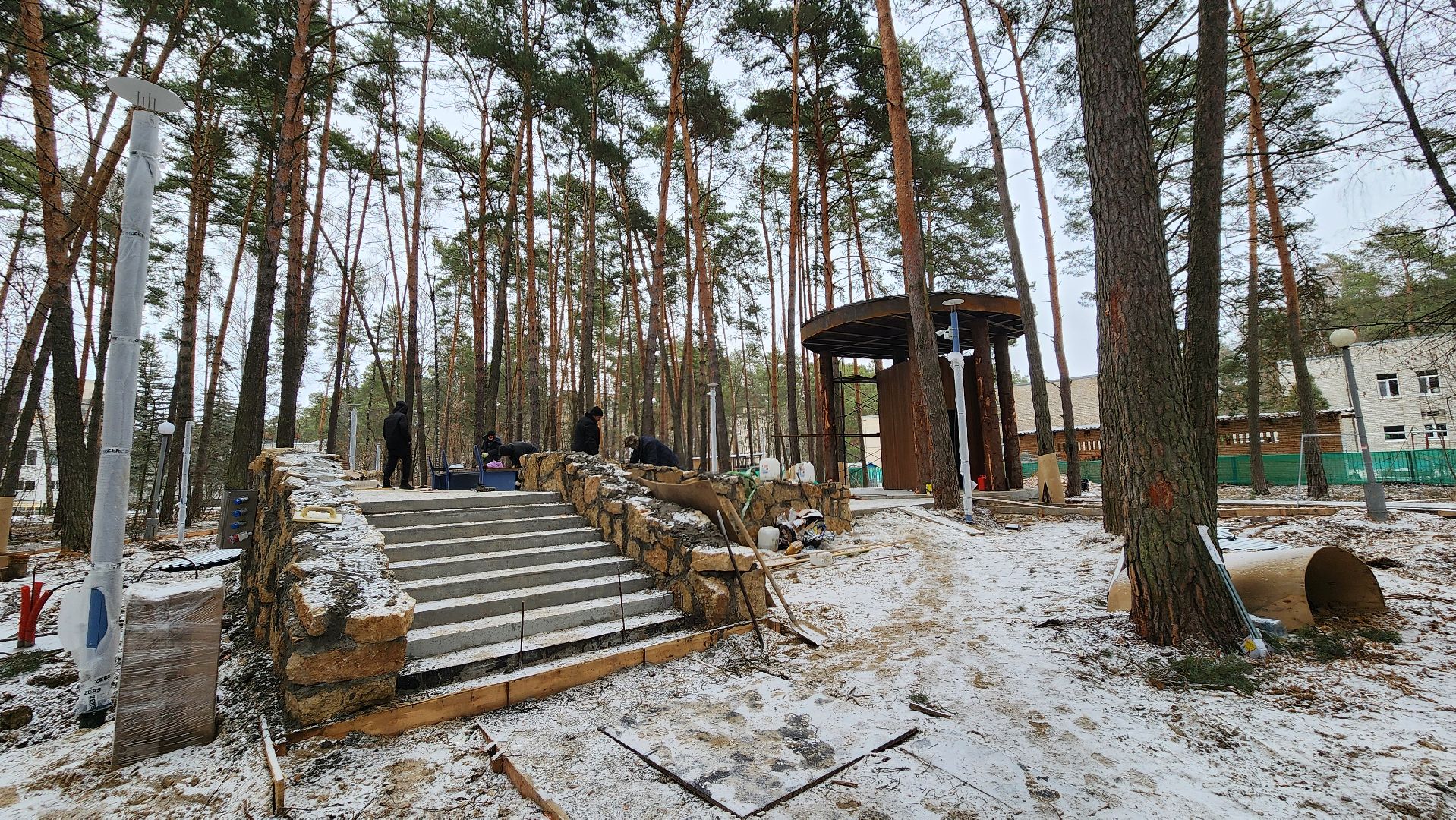 парк сказка, протвино, сцена под открытым небом, амфитеатр, благоустройство, вертикалки,